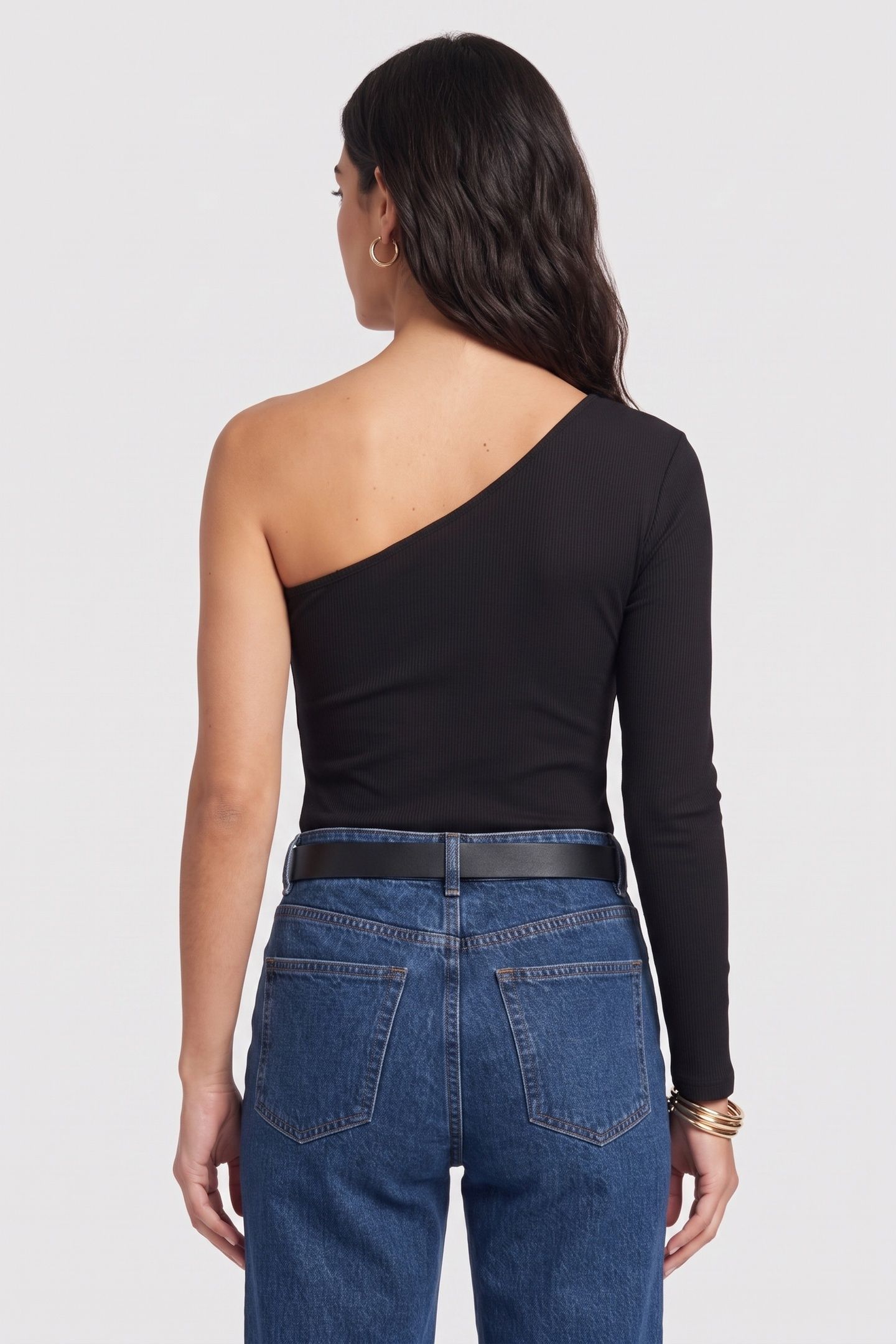 SLEEK COTTON RIB LS BLACK 2