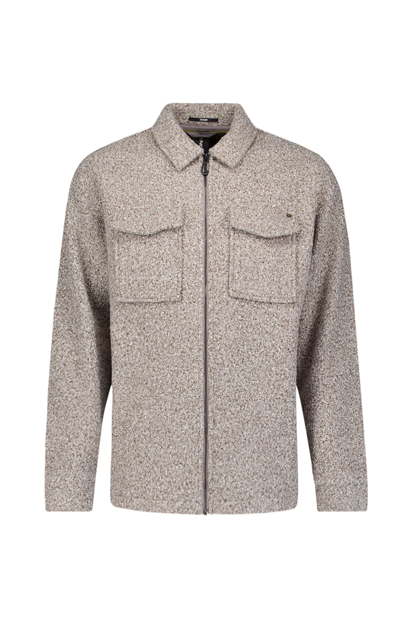 OVERSHIRT ZIPPER WOOL LOOK GREY MELANGE 5