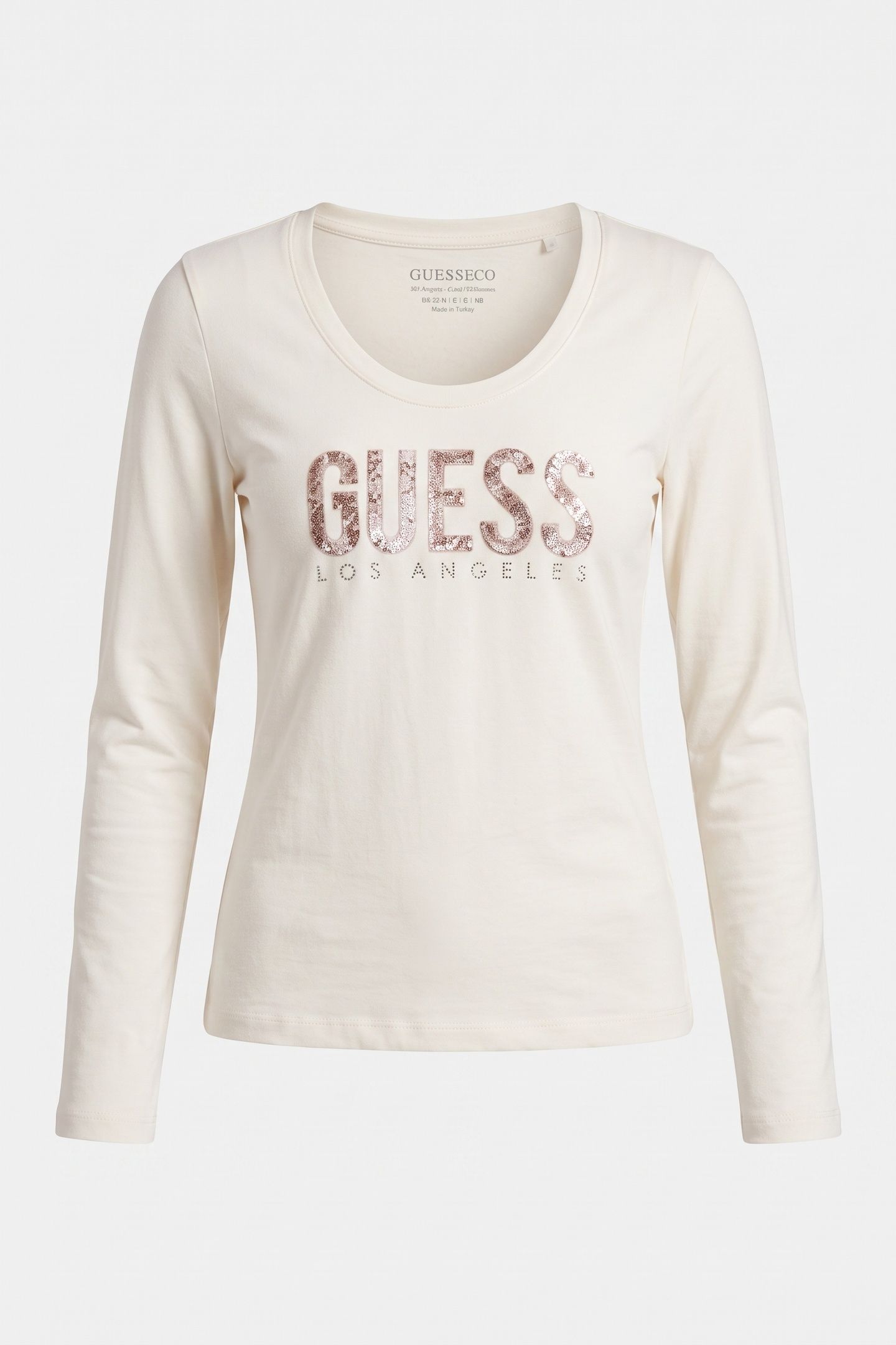 GUESS ECO LS CN PYTHON LOGO TE CREAM WHITE 3