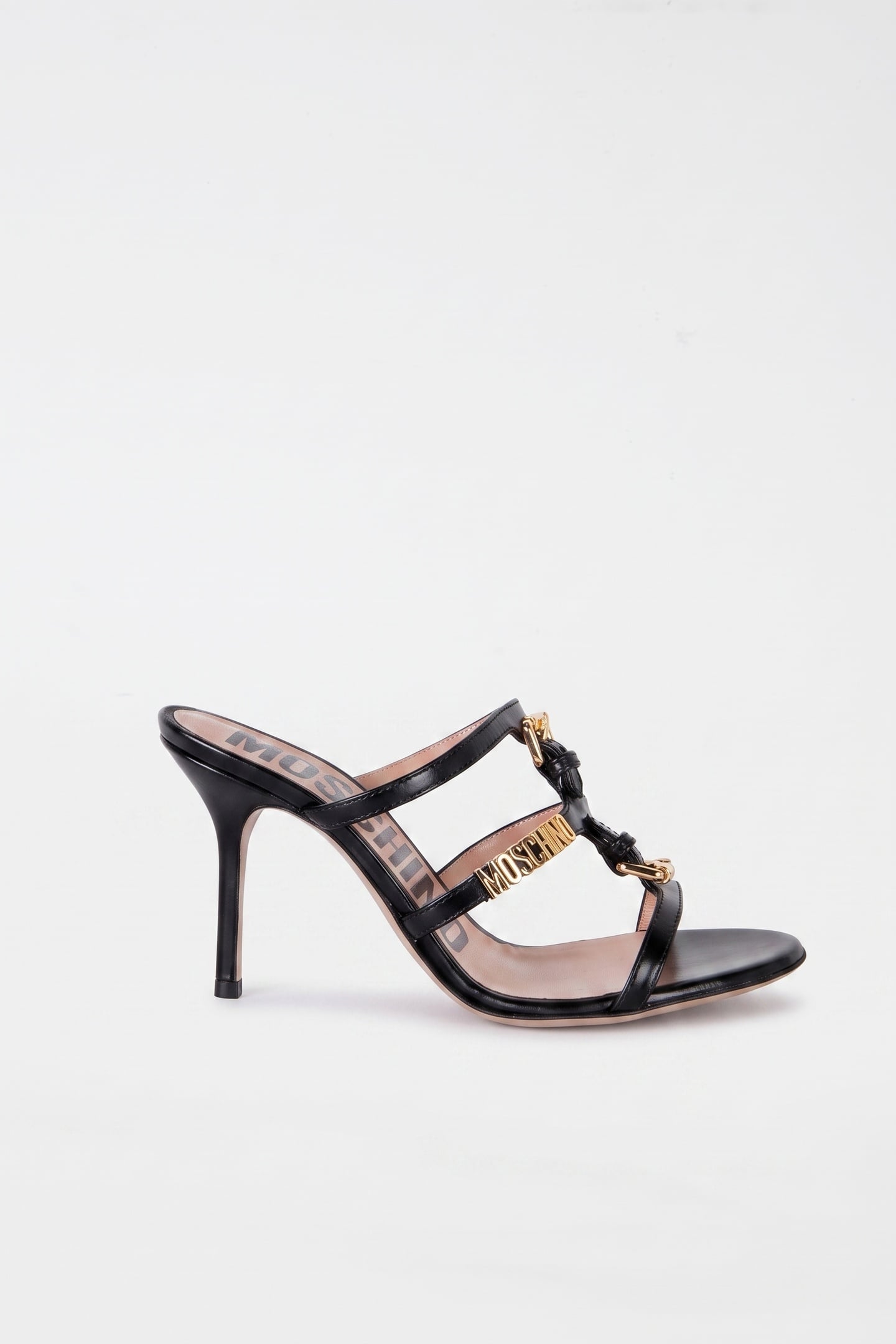 GOATSKIN MULES BLACK 1