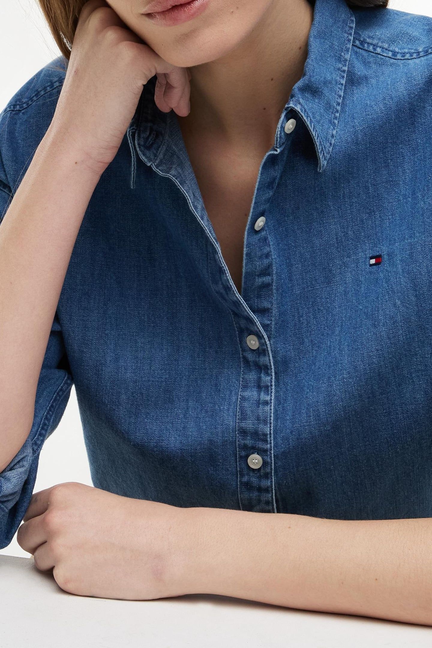 LIGHT DENIM BOXY SHIRT MID BLUE WASH 5