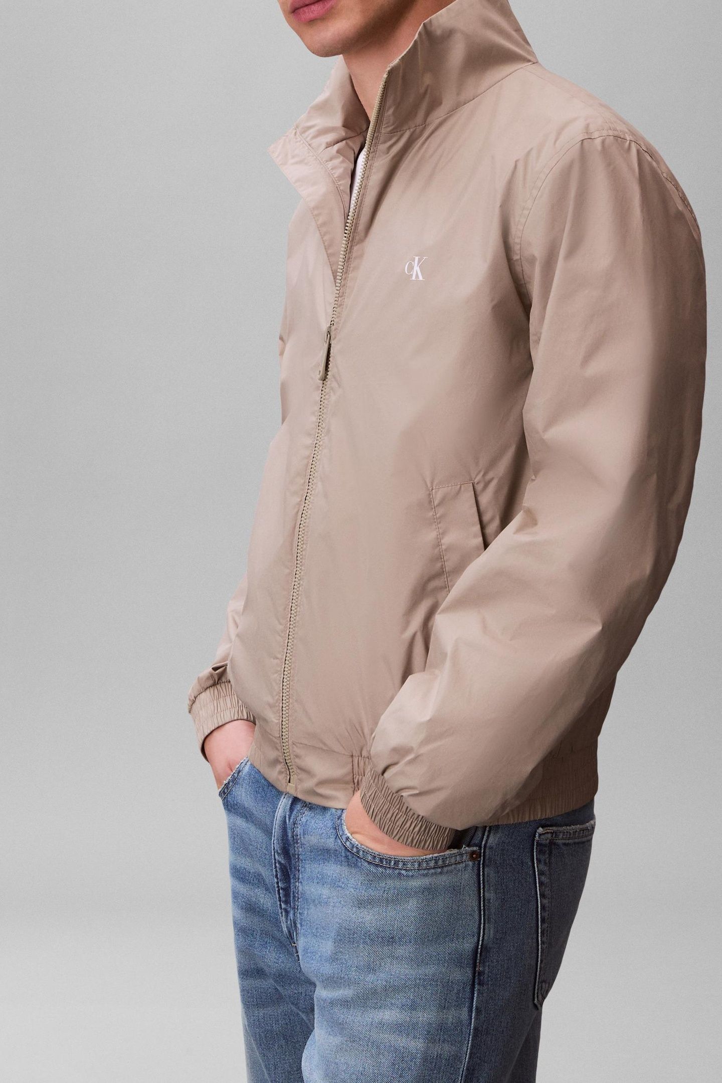 LONG SLEEVE UNFILLED NYLON HARRINGTON VINTAGE KHAKI 3