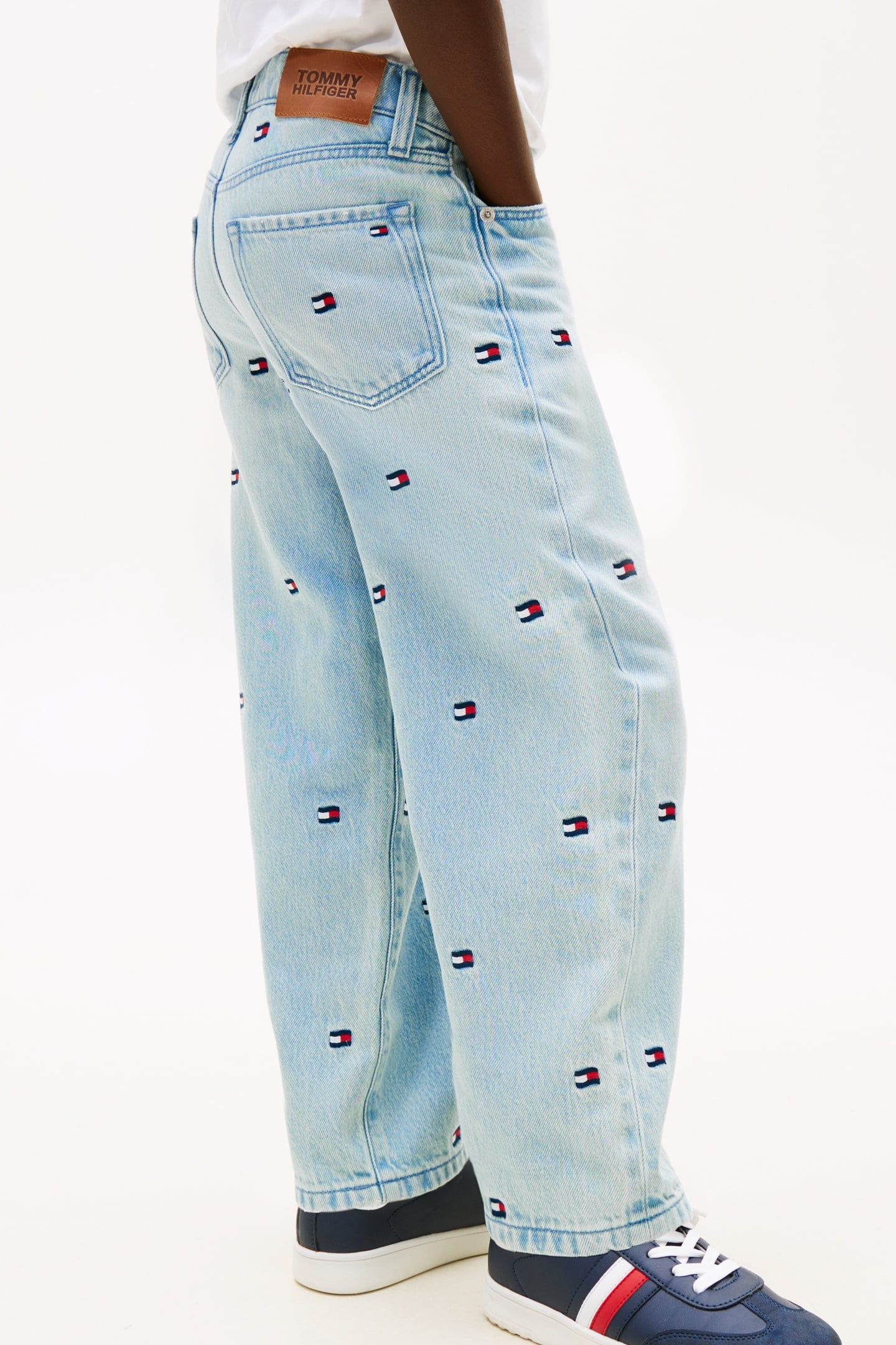 BOYS BAGGY WAVY FLAG LOOSE JEANS 4