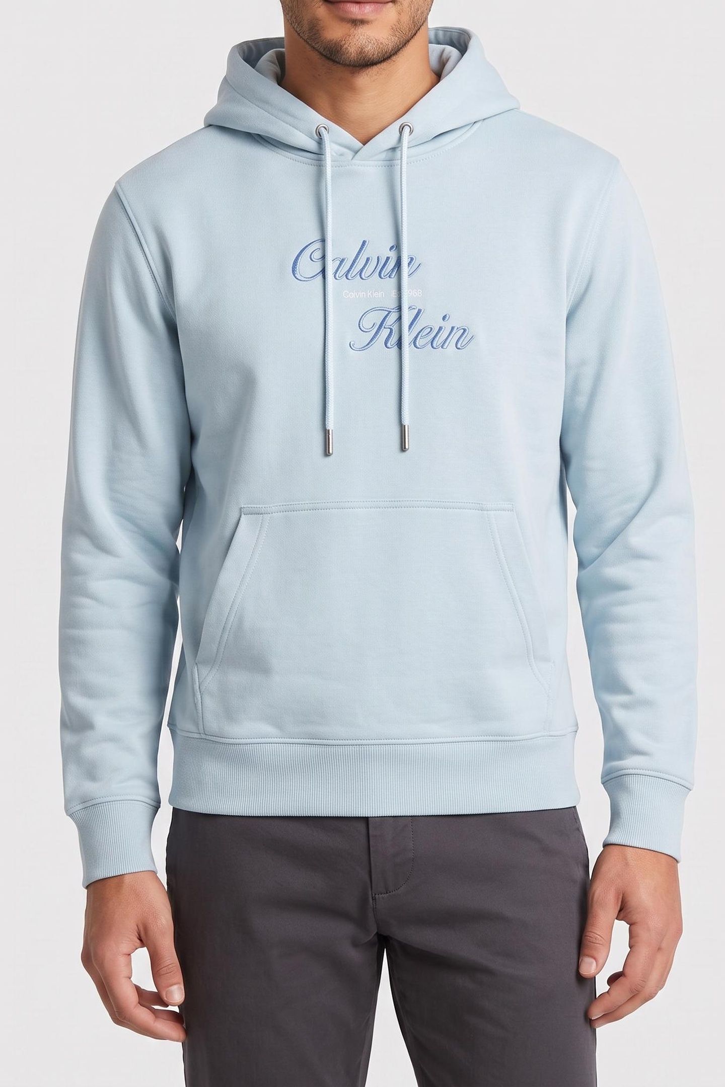 LONG SLEEVE CLASSIC 350GSM TERRY SCRIPT WINTER SKY 1