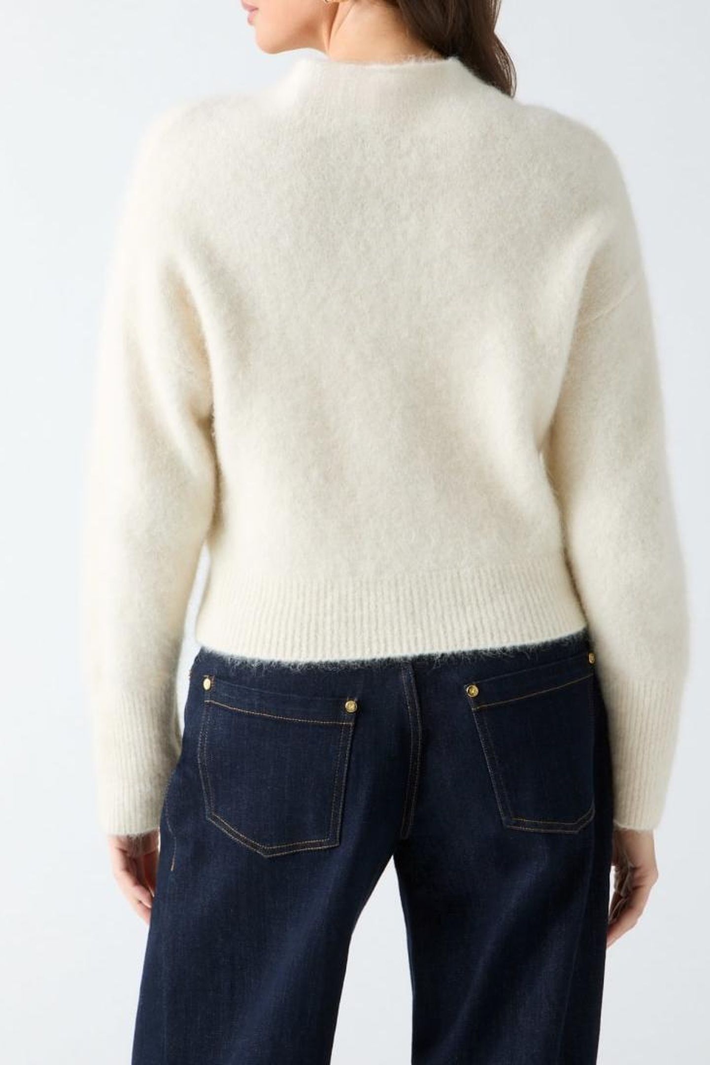 DENISE CROP SWEATER PALE PEARL MULTI 8