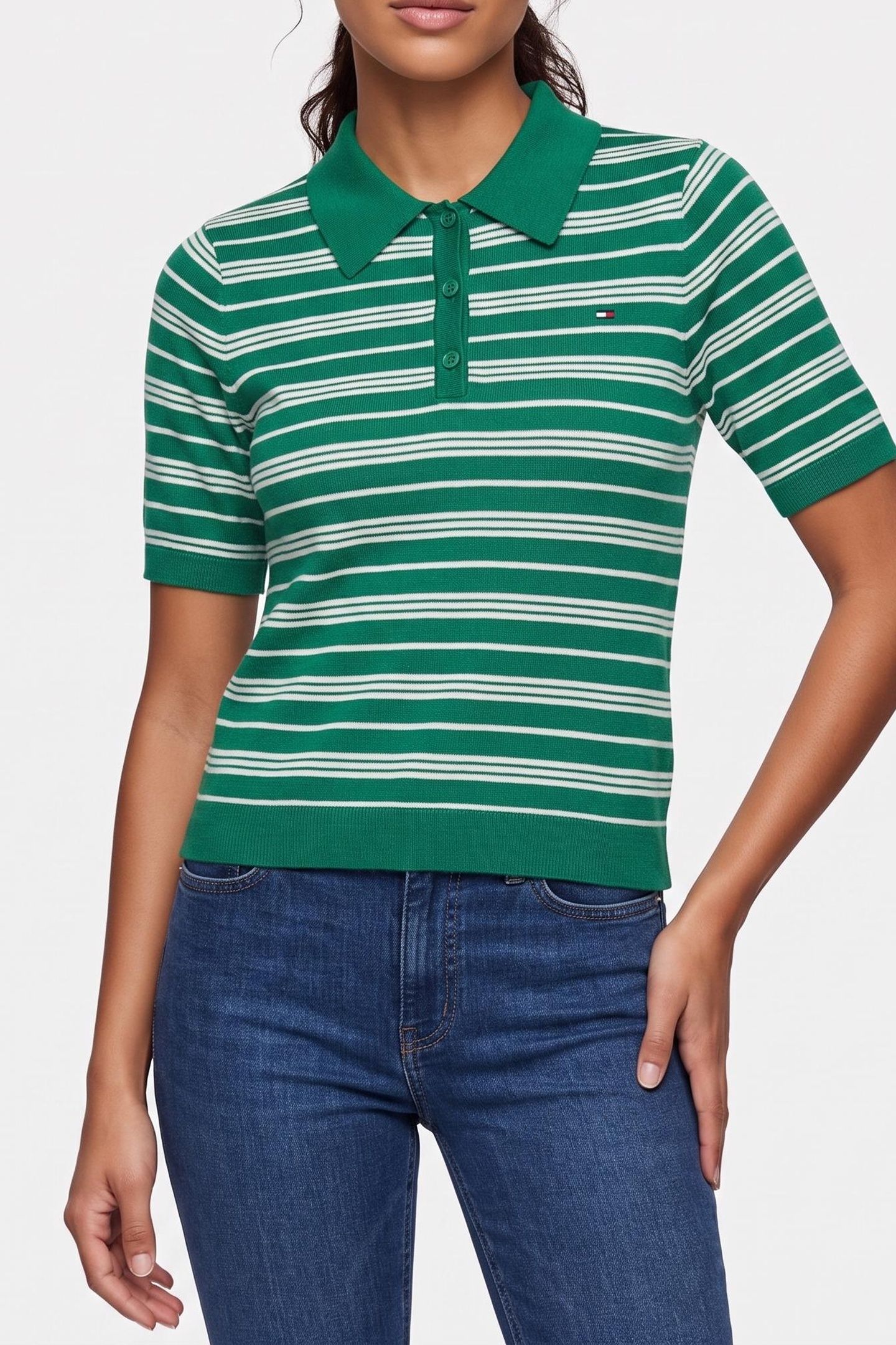 MERINO SILK S/S POLO NOUV GREEN/CALICO MULTI STP 1