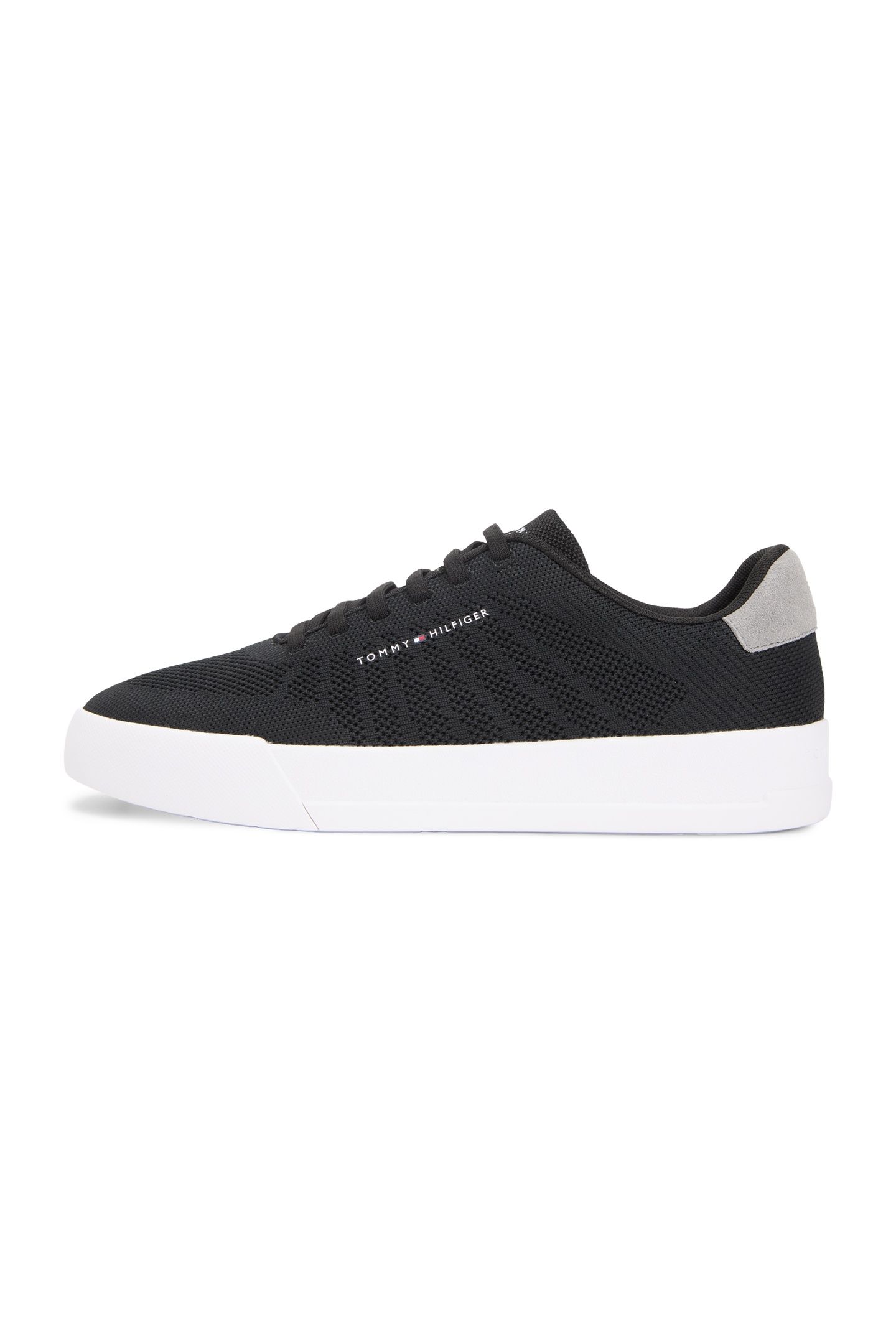 LOGO KNIT COURT TRAINERS BLACK 2