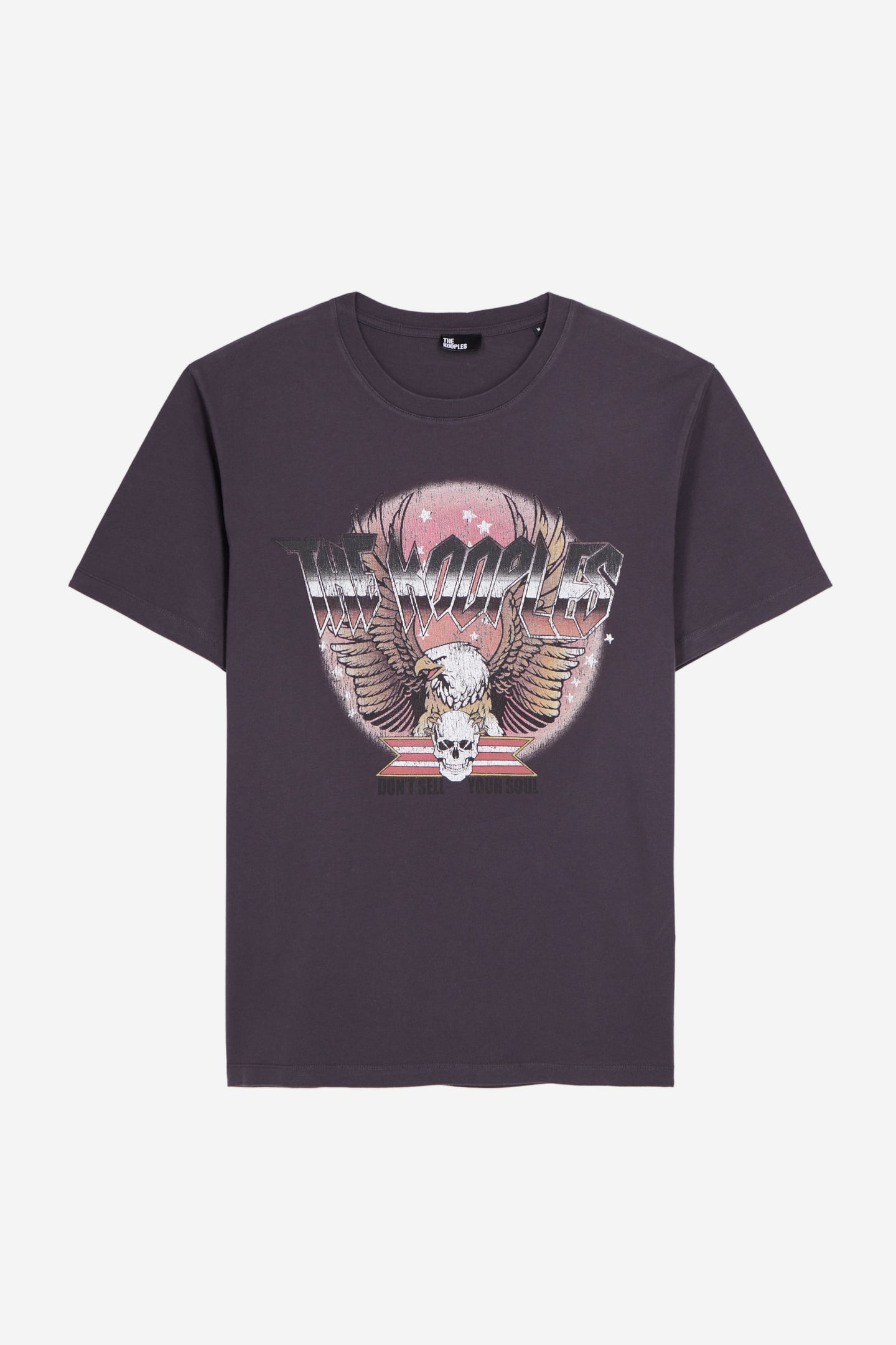 T-SHIRT WITH VINTAGE PRINT ON THE FRONT CARBONE 5