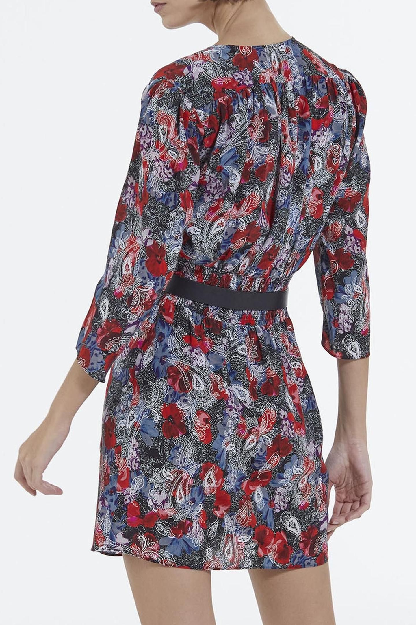 SHORT DRAPED DRESS RED 4
