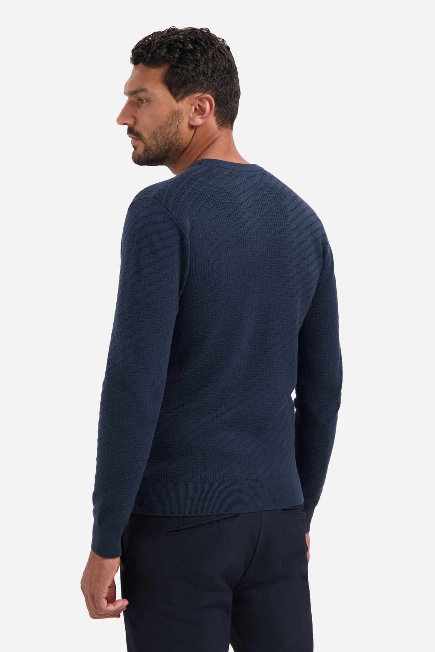 PULLOVER CREWNECK JACQUARD SOLID NIGHT 4