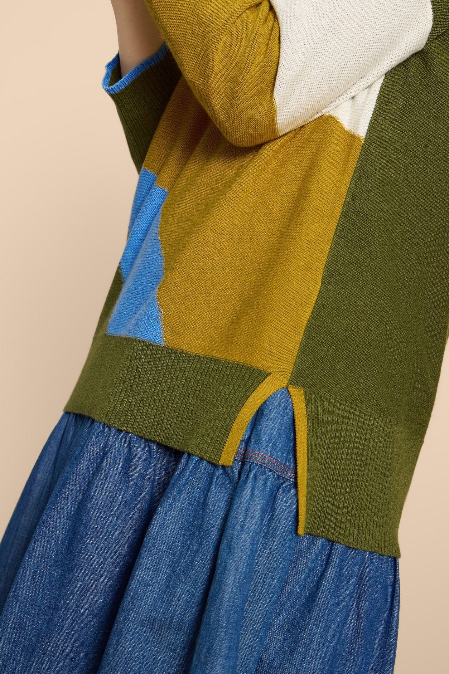 OLIVE ABSTRACT JUMPER GREEN PRINT 6