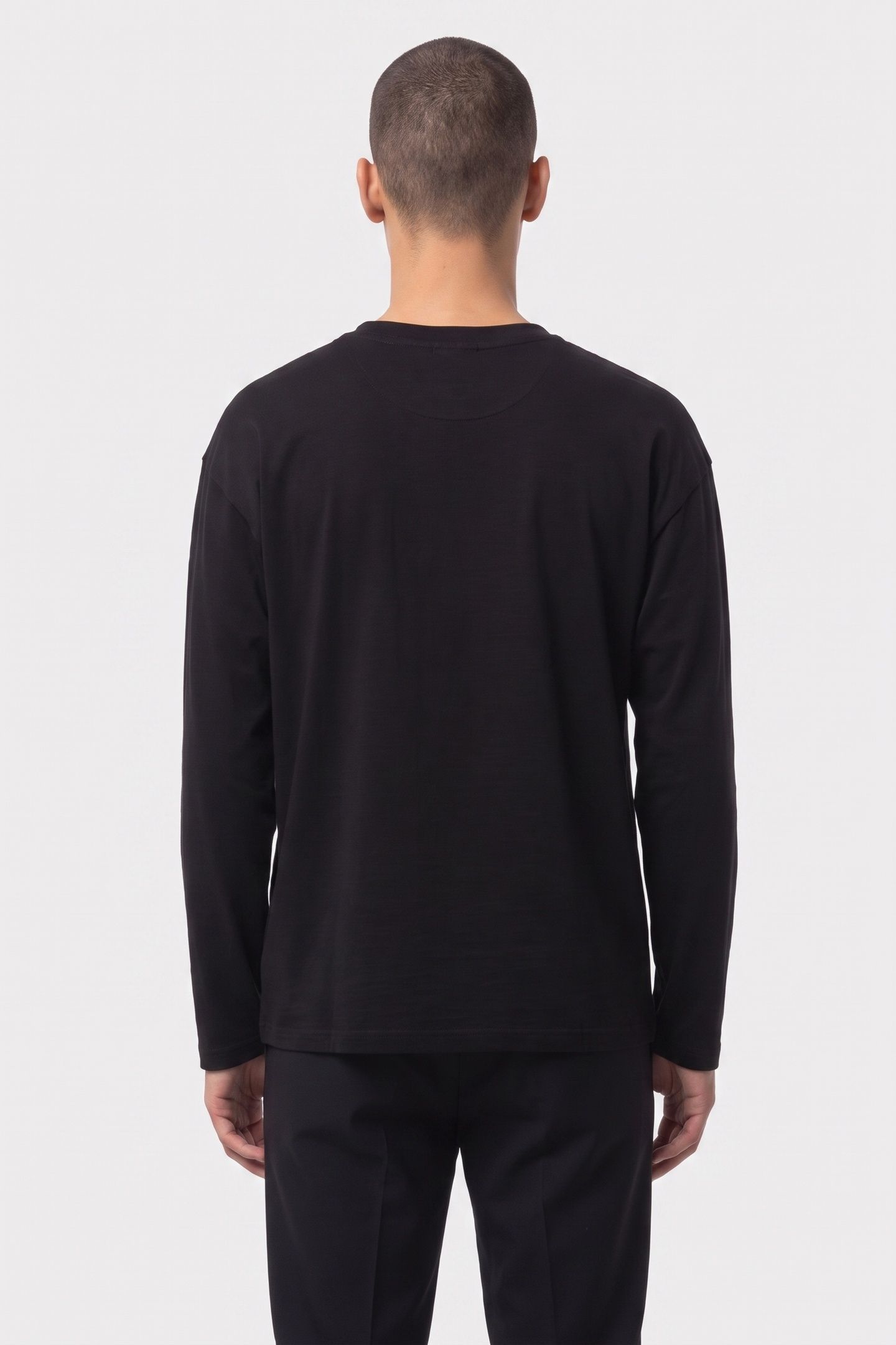 LONG-SLEEVED T-SHIRT WITH APPLIQUE PATCHES BLACK WASHED 3