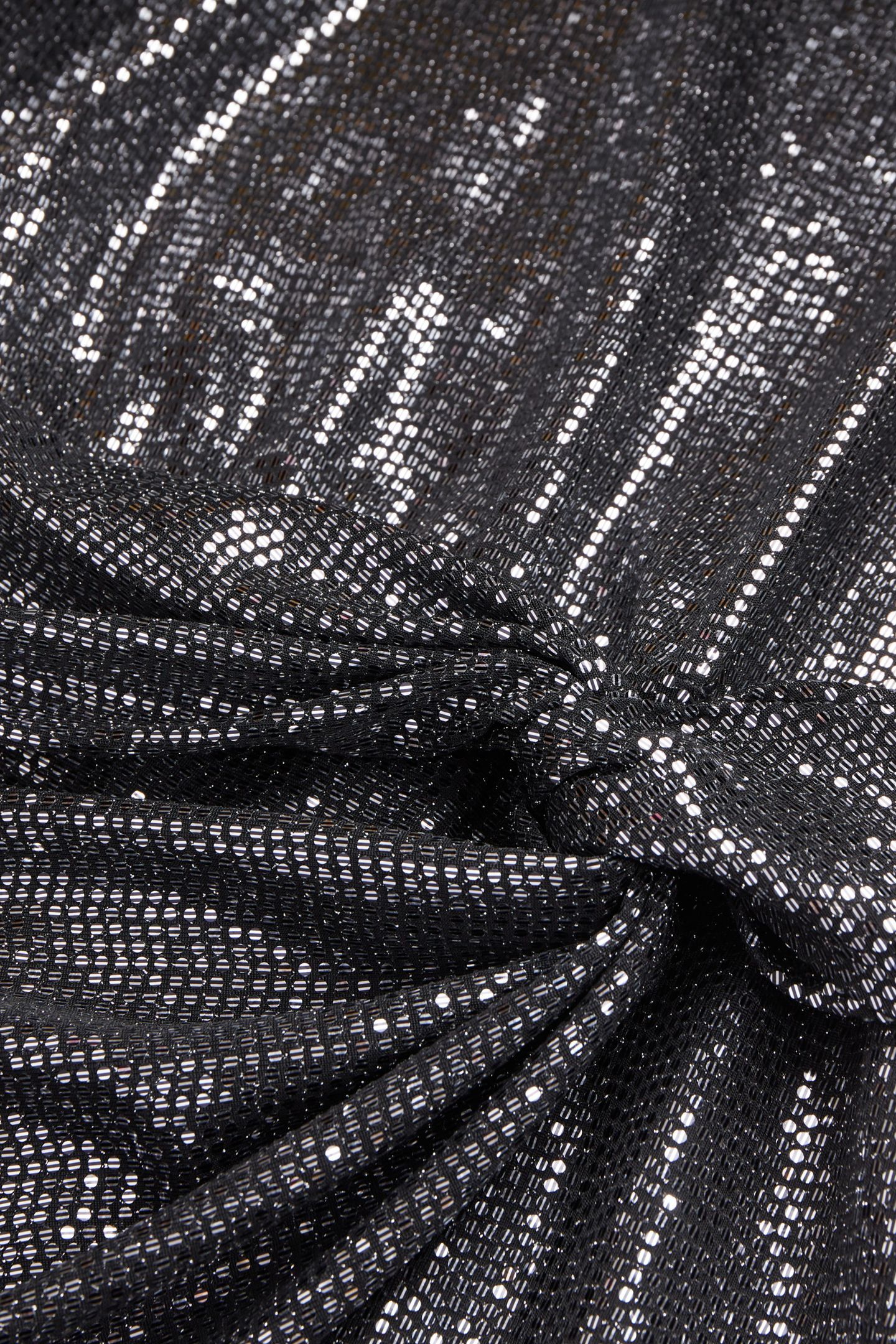 SHORT DRAPED DRESS WITH SEQUINED KIMONO SLEEVES SILVER 5