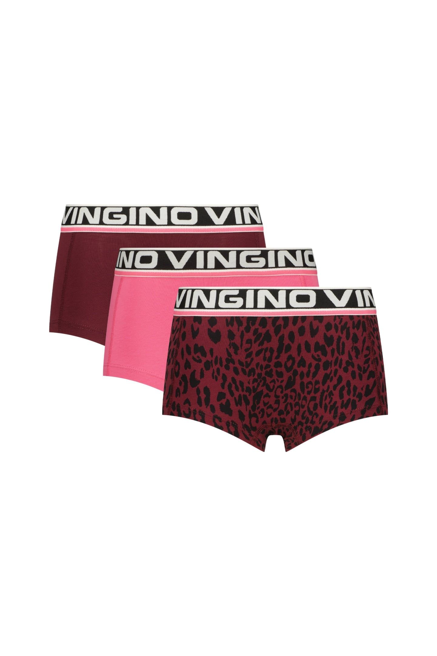 GIRLS ANIMAL 3PACK HIPSTER BURGUNDY RED 1