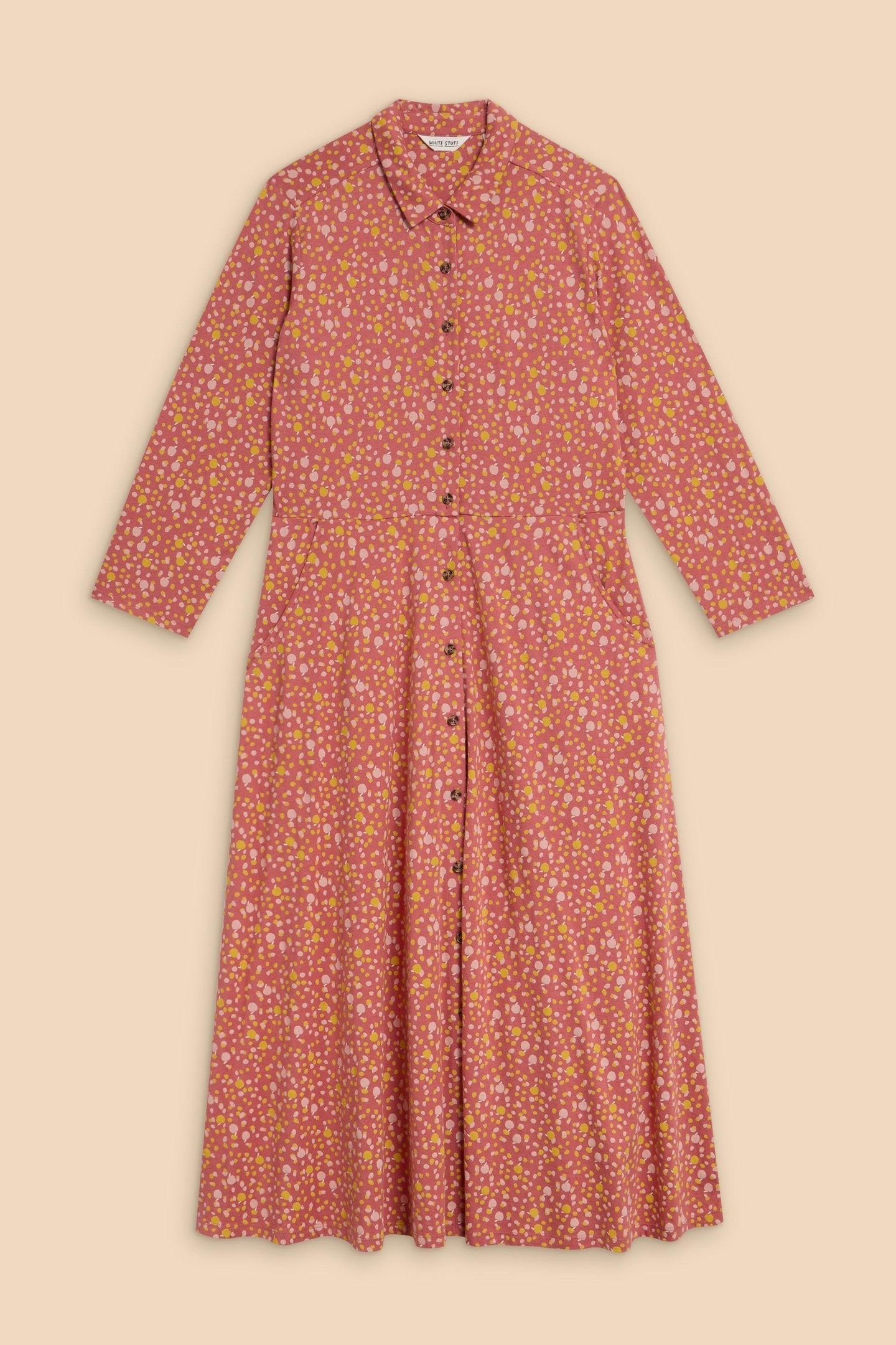 ADA JERSEY SHIRT DRESS PINK MULTI 4