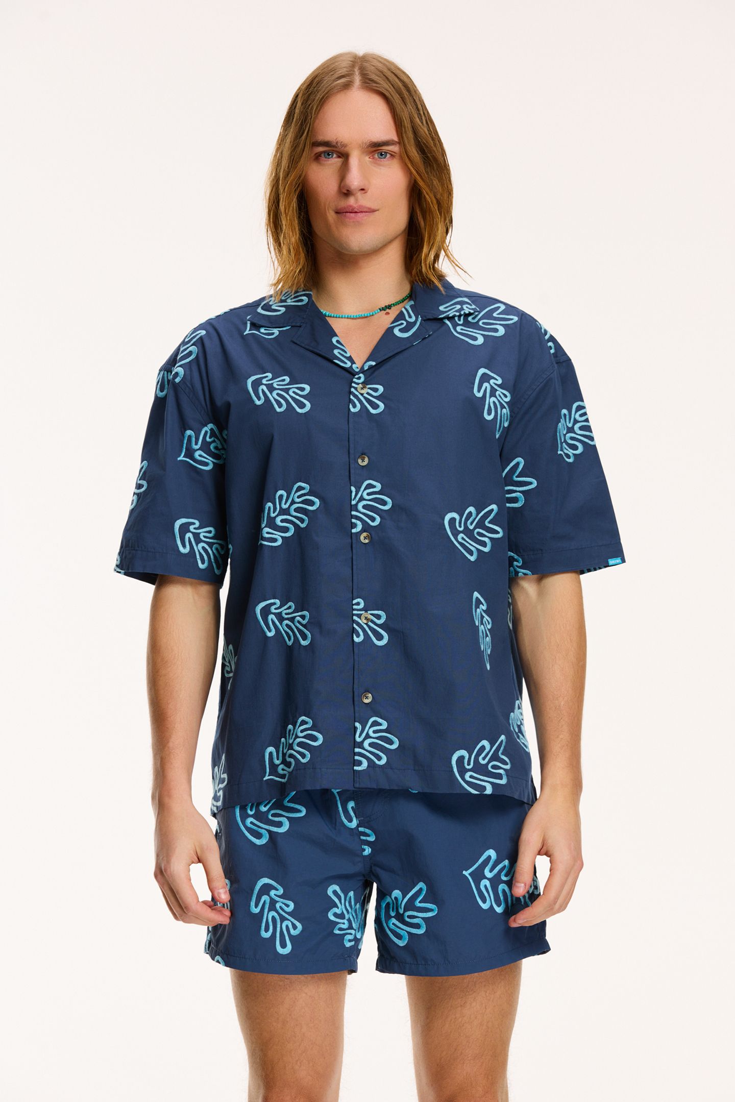 MEN SHORTSLEEVE REEF EMBROIDERY ROYAL BLUE 1