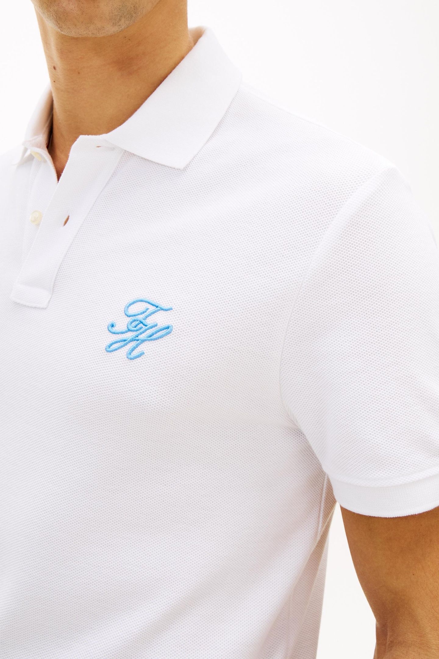 TH SCRIPT REGULAR POLO WHITE 5