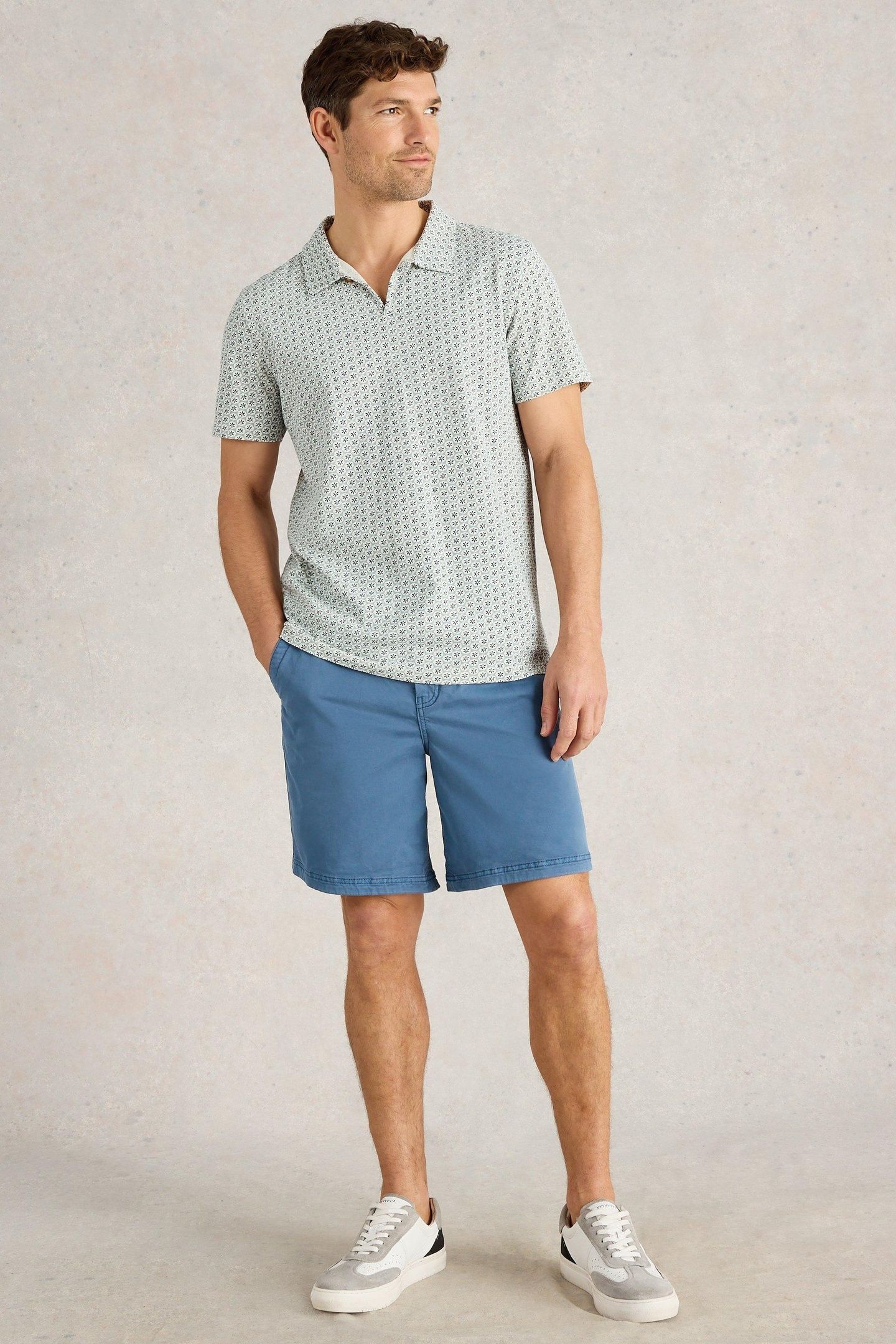GEO PRINTED POLO BLUE PRINT 1