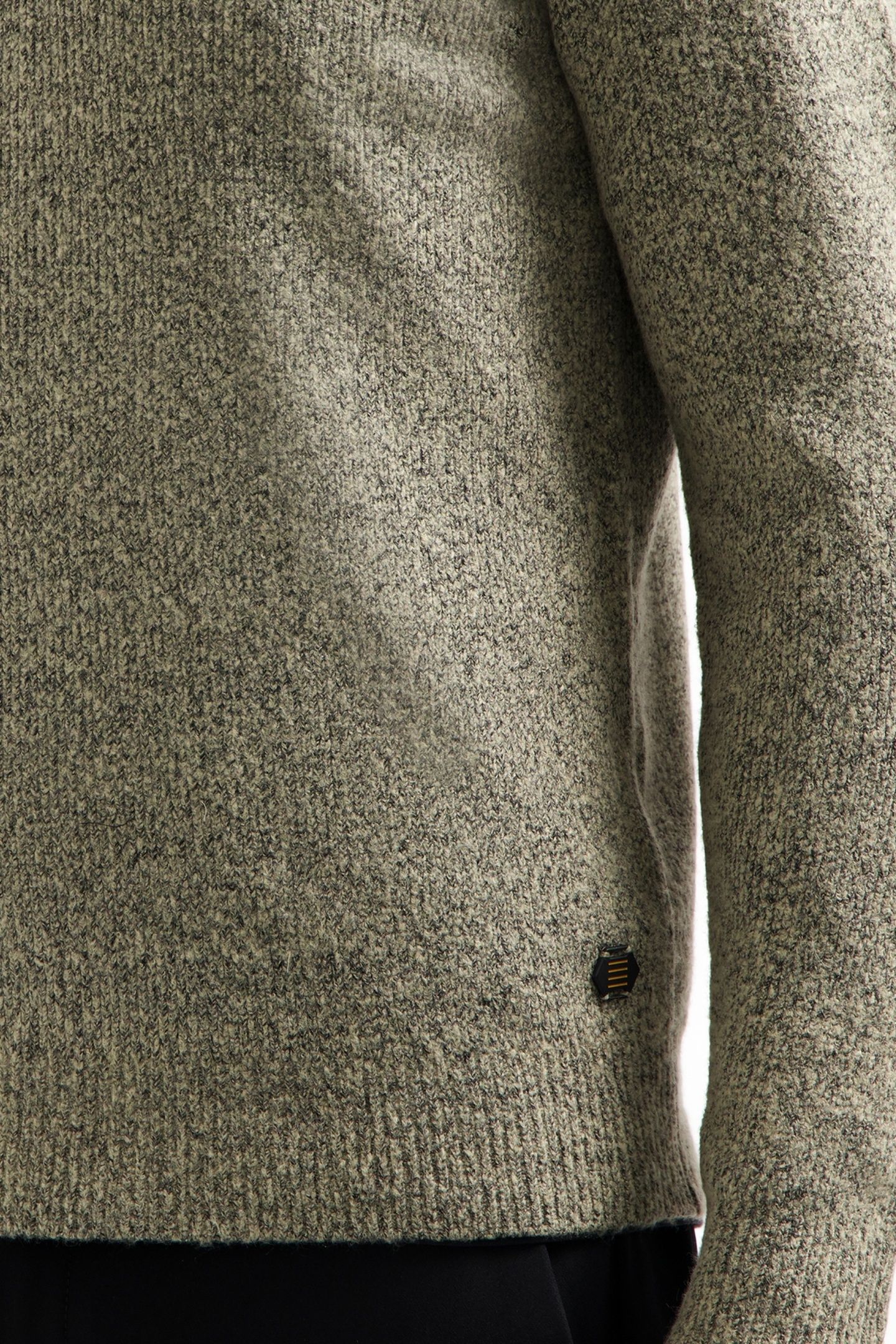 PULLOVER WING COLLAR HALF ZIP SOFT WOOLBLEND SAND 7