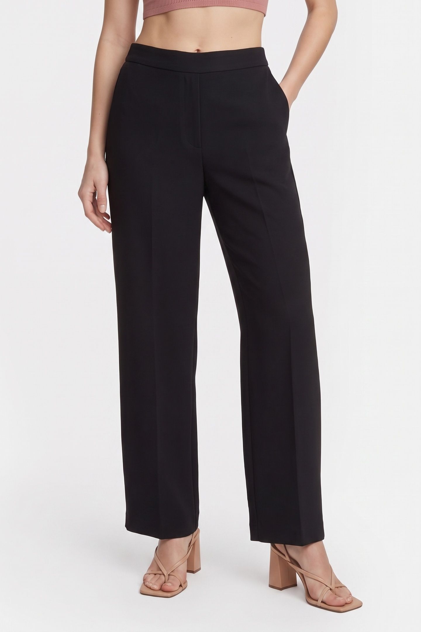 STRETCH CREPE TRAVEL TROUSER BLACK 1
