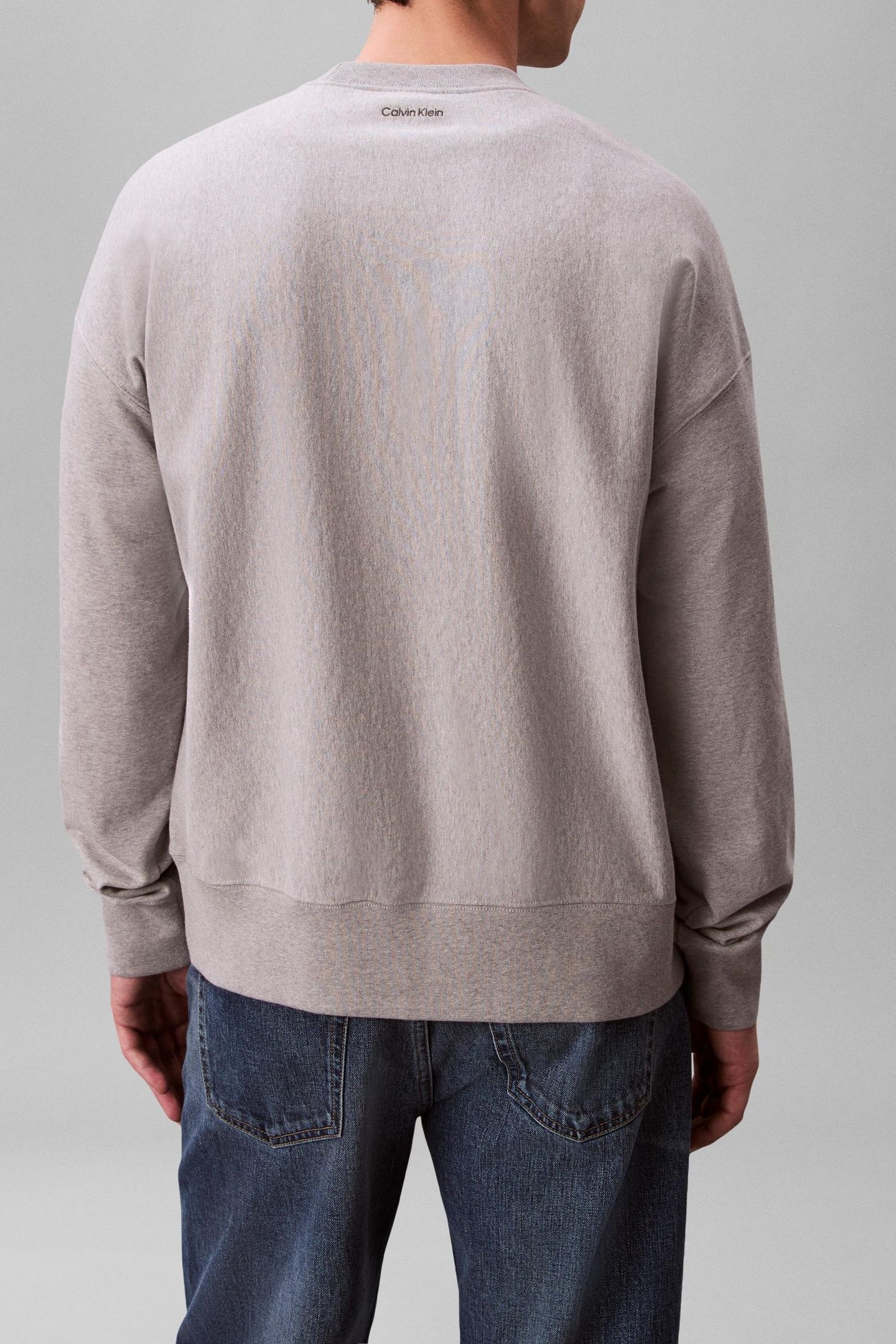 LONG SLEEVE PREMIUM TERRY CALVIN LOGO HEROIC GREY HTR 3