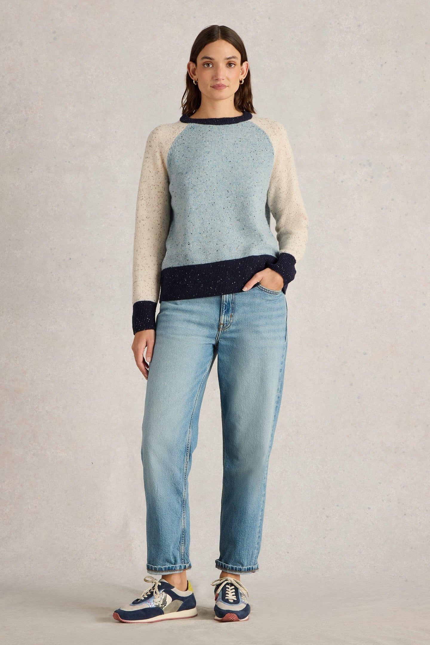 COLOURBLOCK NEP JUMPER BLUE MULTI 1