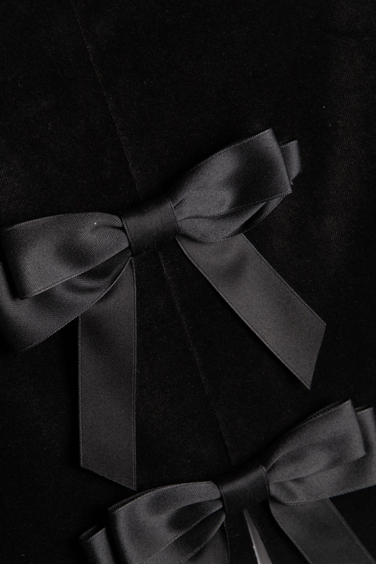 SHORT VELVET SKIRT WITH BOWS BLACK 5