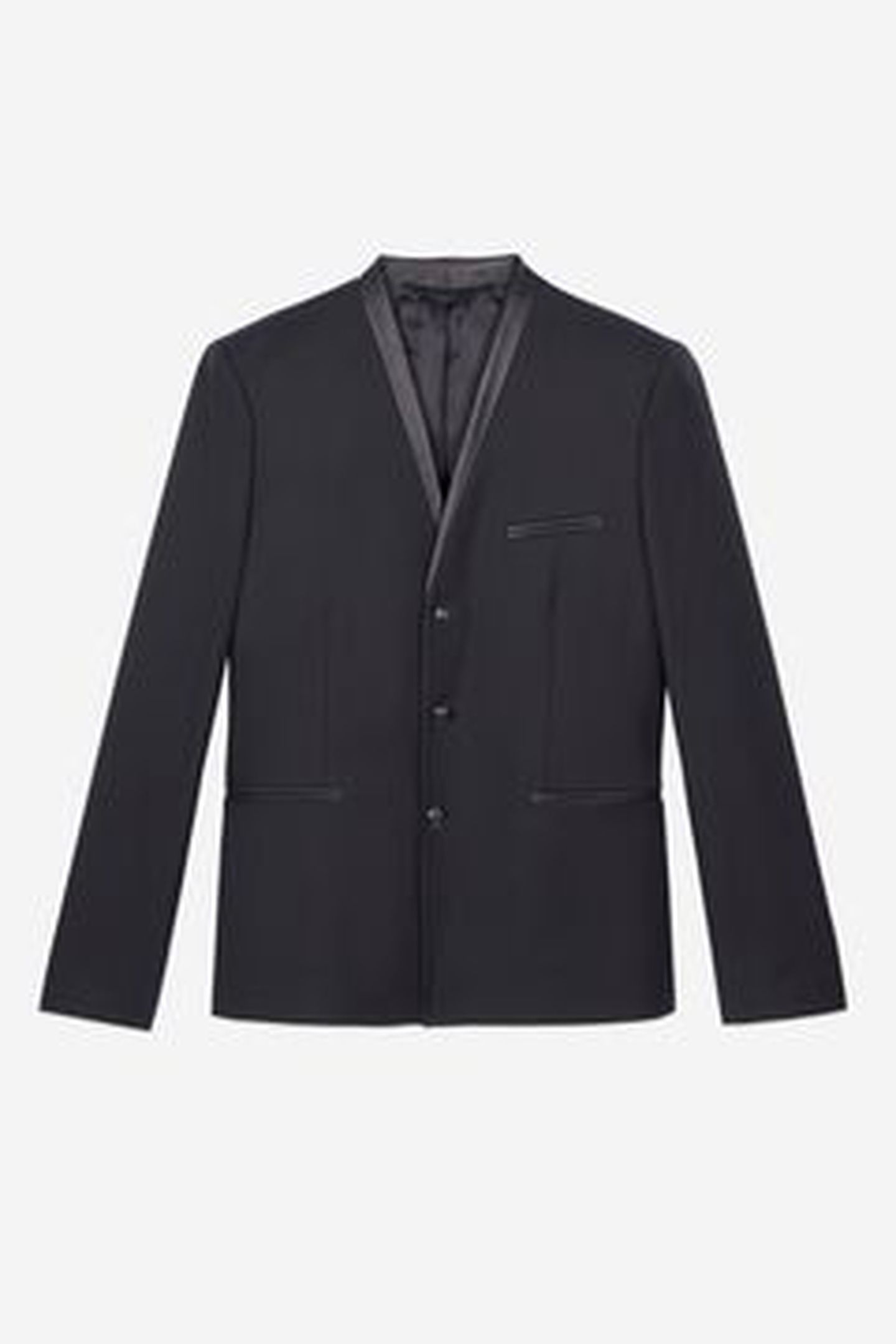 COLLARLESS SUIT JACKET BLACK 9