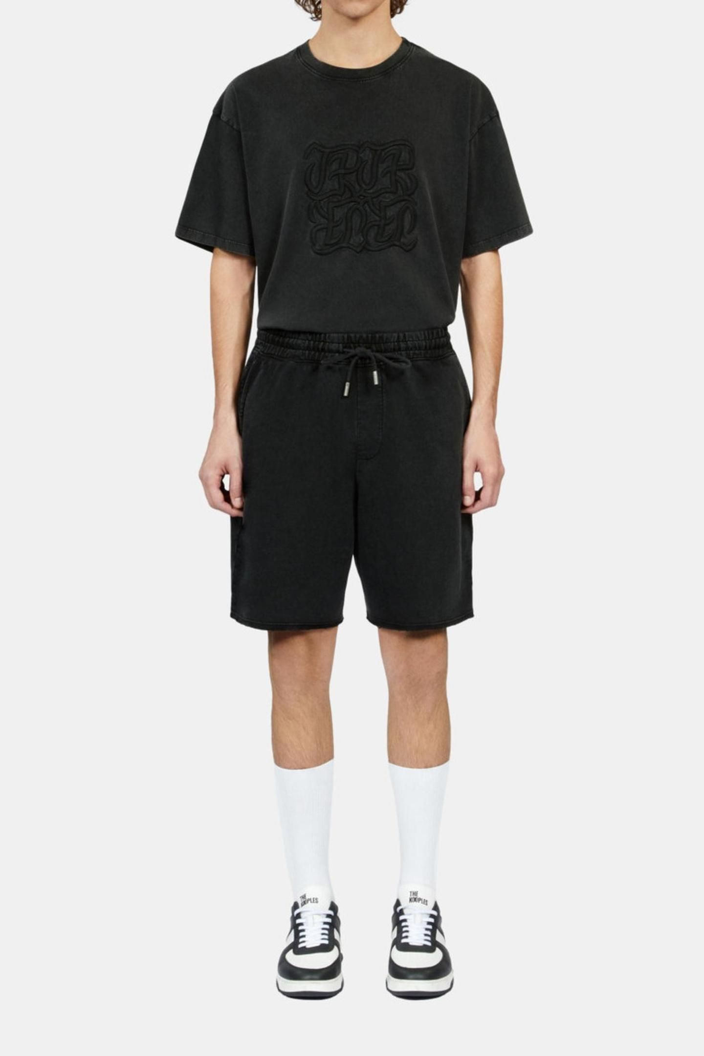 TK ACID EMBROIDERED SHORTS BLACK WASHED 3