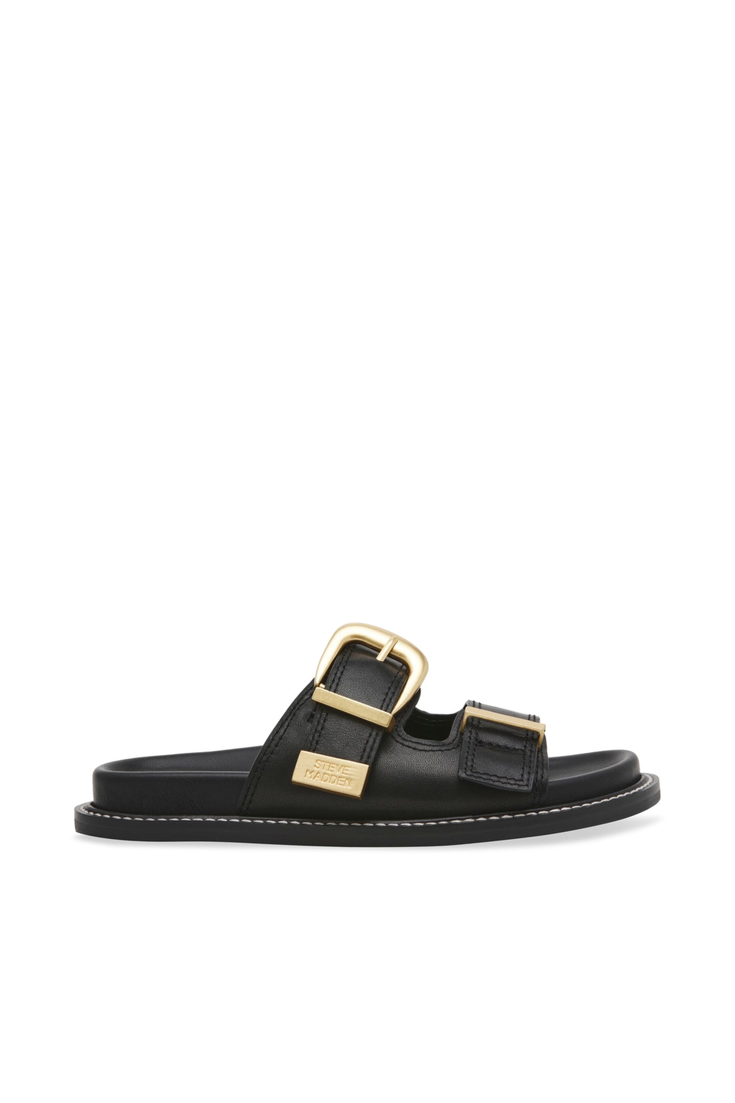 ARCH SLIDES BLACK ACTION LEATHER 1