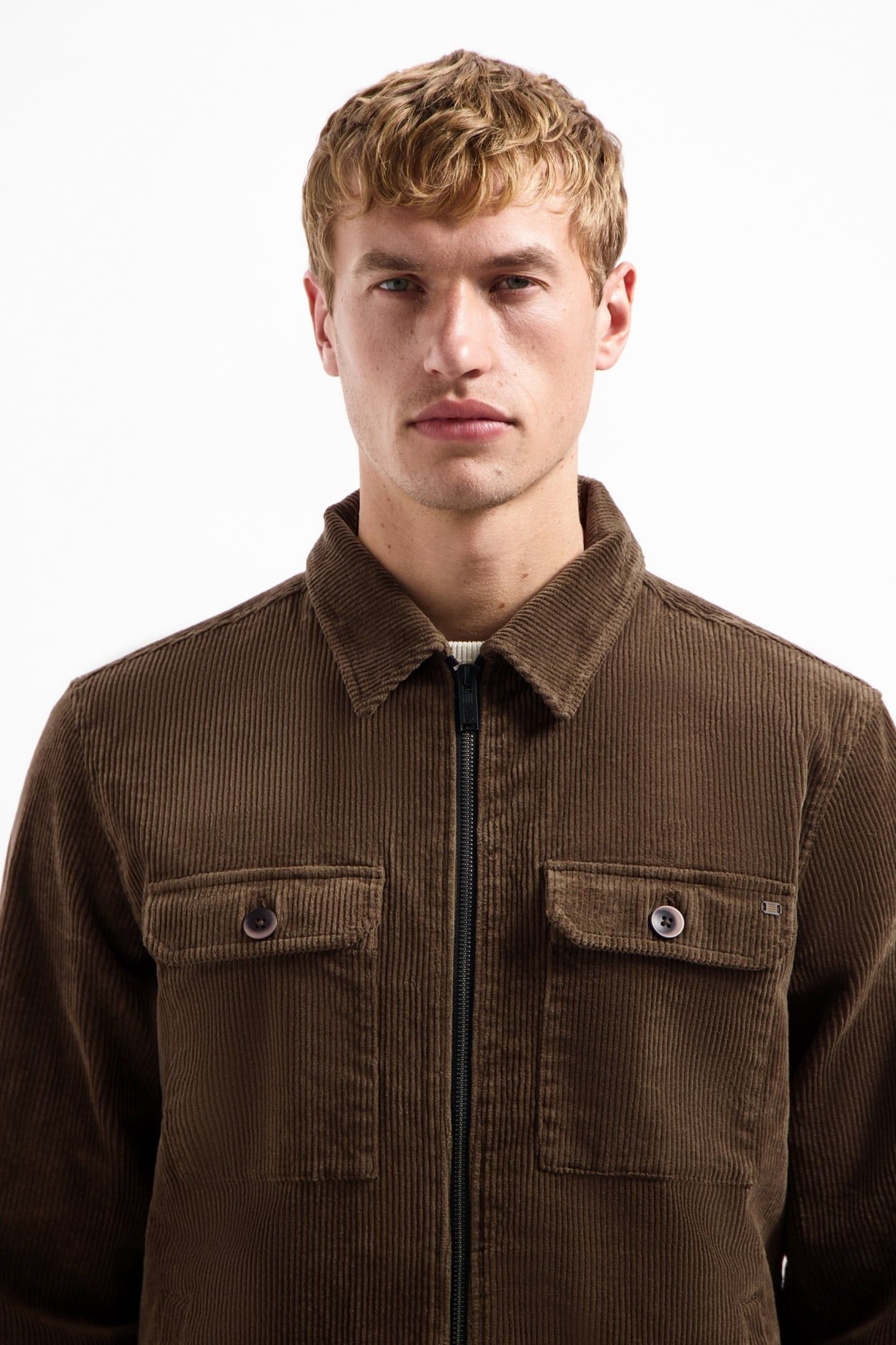 OVERSHIRT ZIPPER CORDUROY COORD TAUPE 3