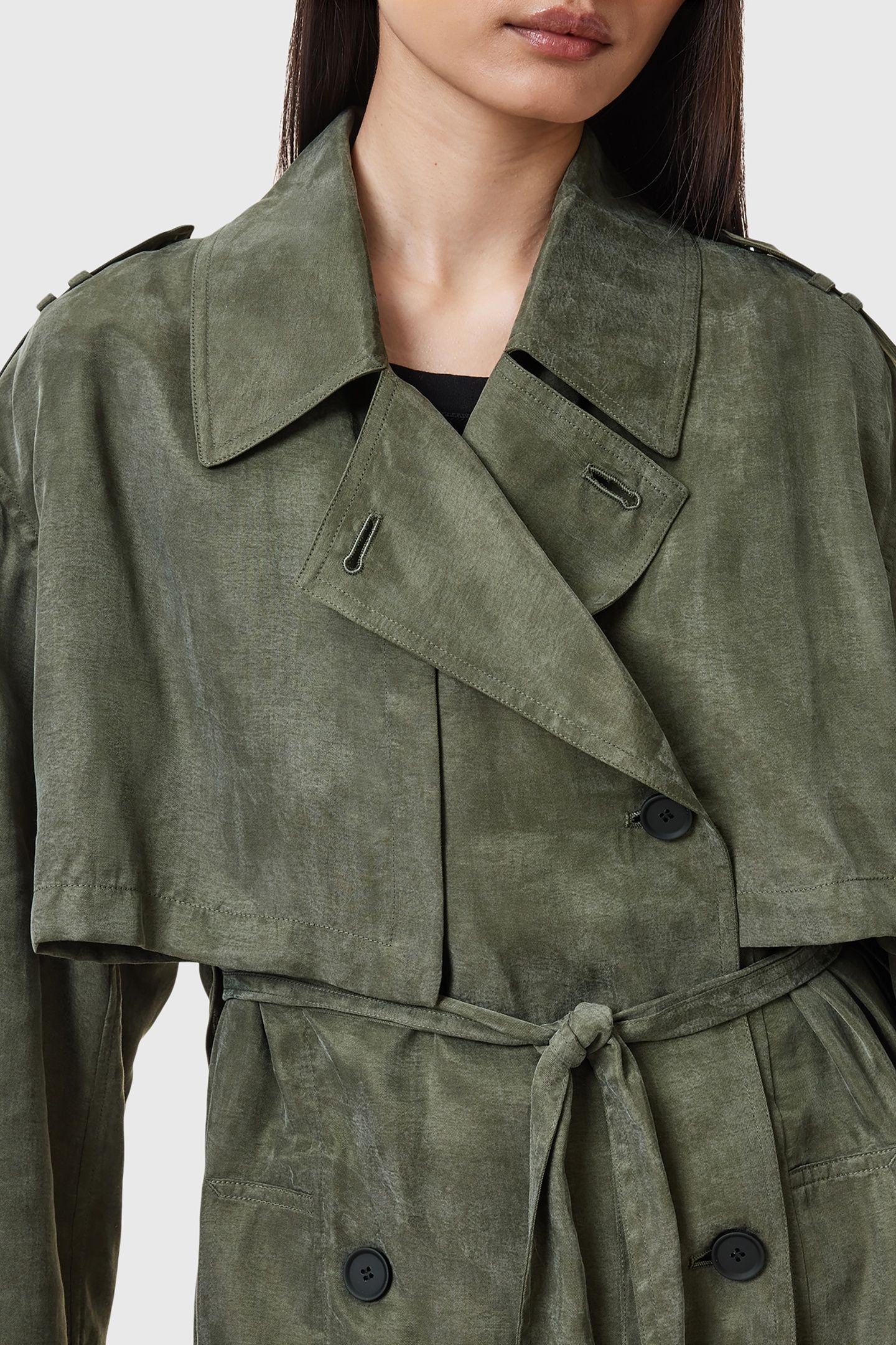 LINNIE TRENCH GRAPE LEAF GREEN 9