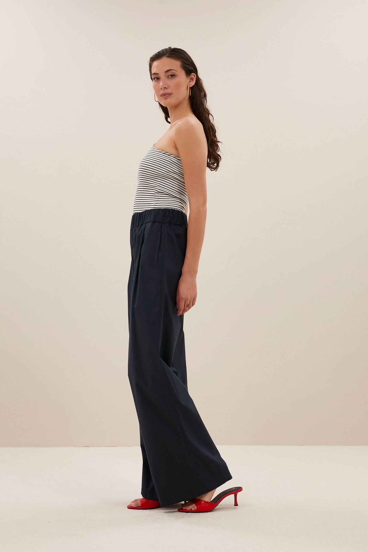 CHARLY STRIPE TOP MIDNIGHT THIN STRIPE 4