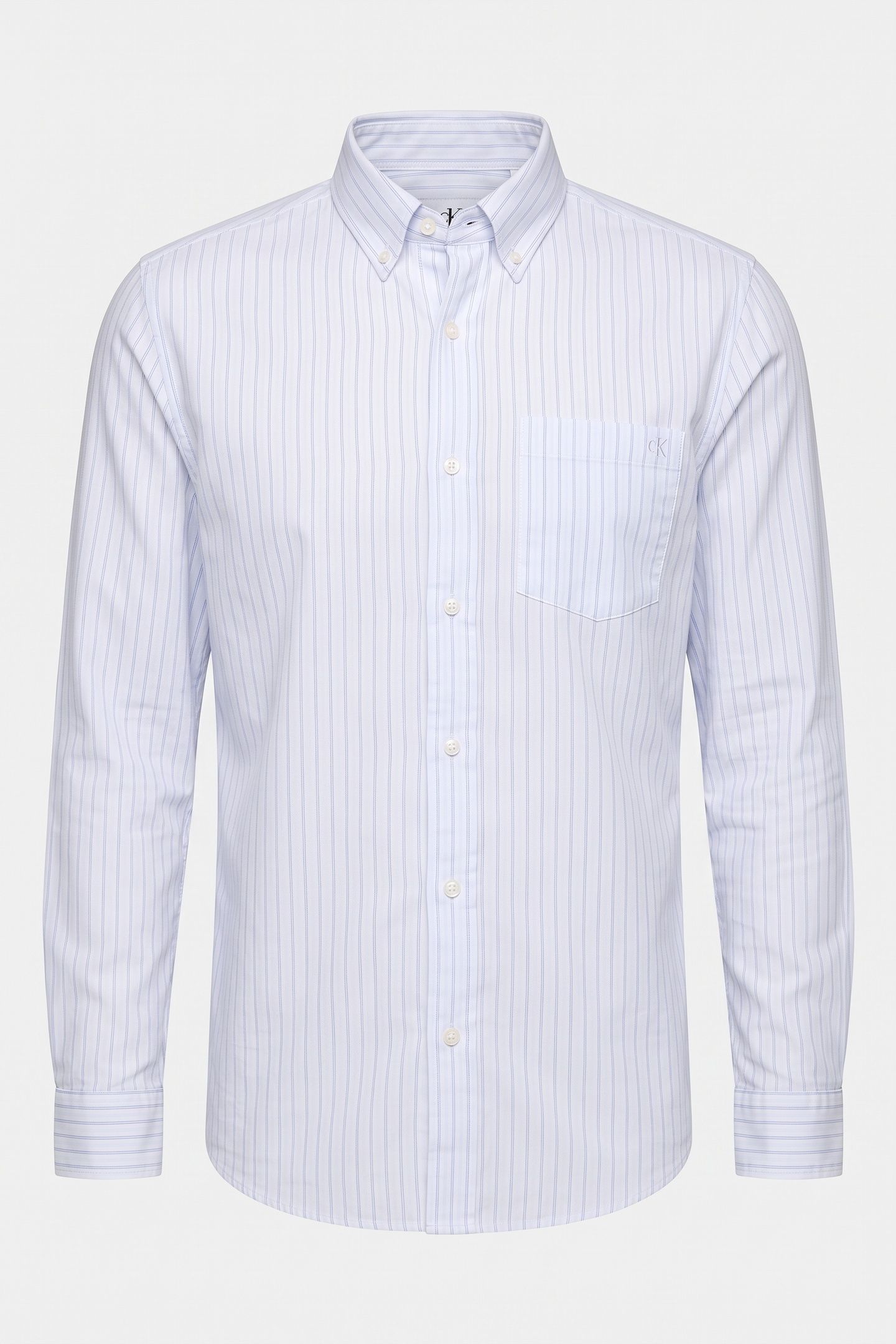 LONG SLEEVE YARN-DYED STRIPE OXFORD BALLAD BLUE 3