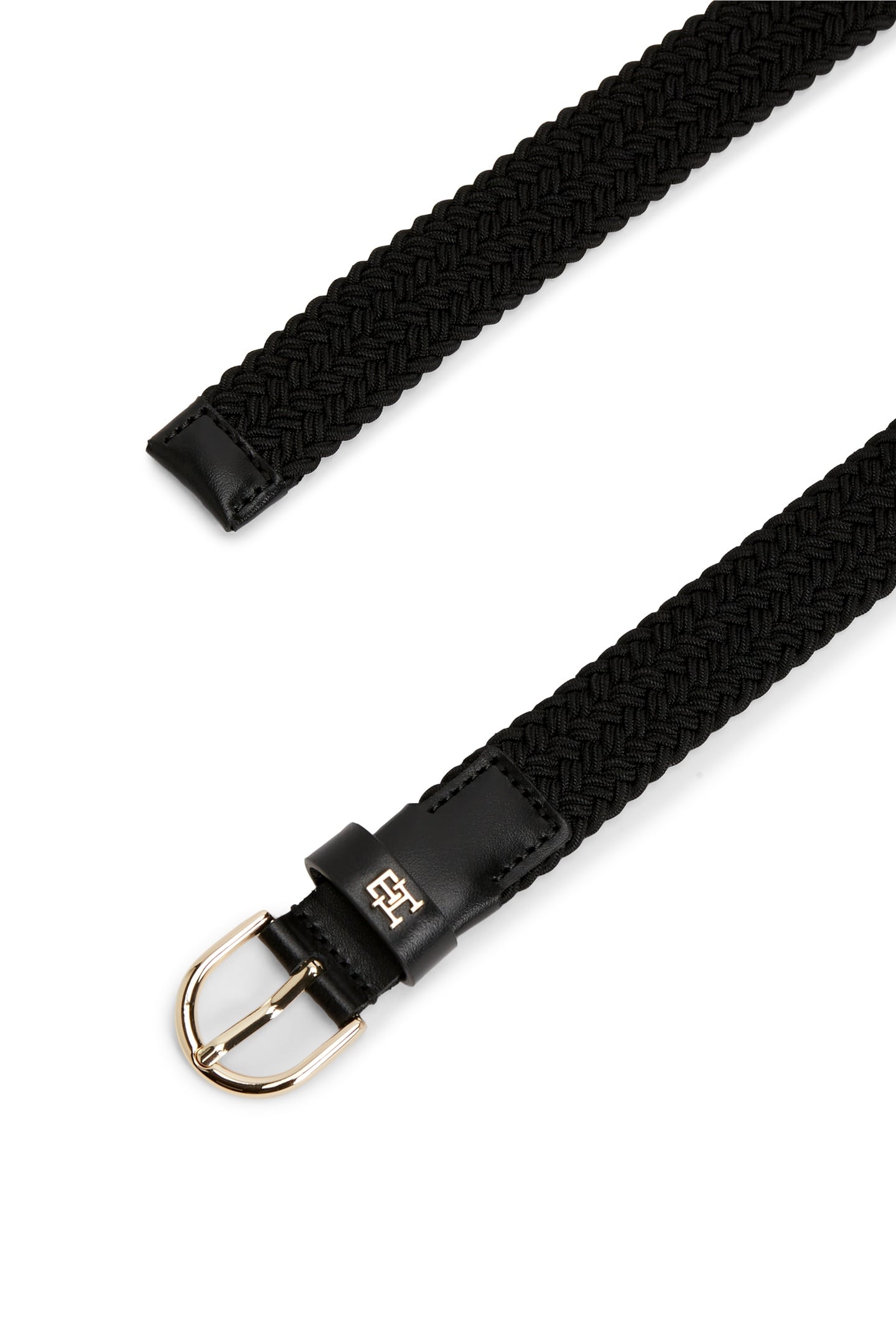 ESSENTIAL TH MONOGRAM BRAIDED ELASTIC BELT BLACK 4