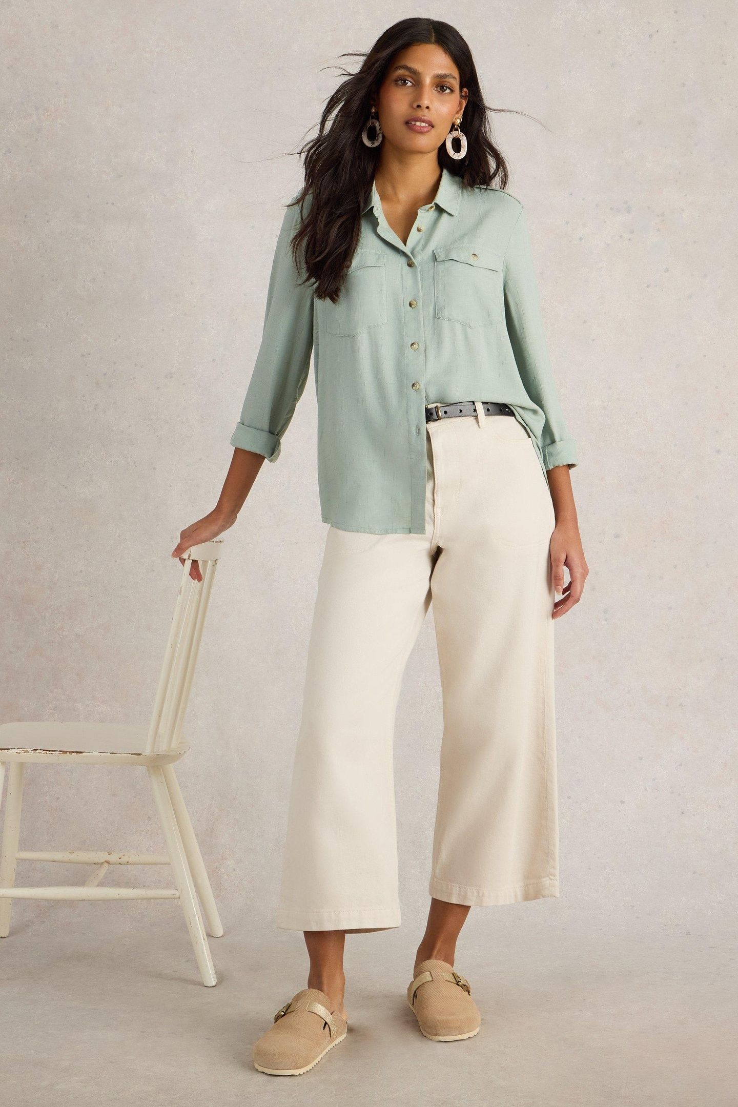 MISHA UTILITY SHIRT LIGHT GREEN 6