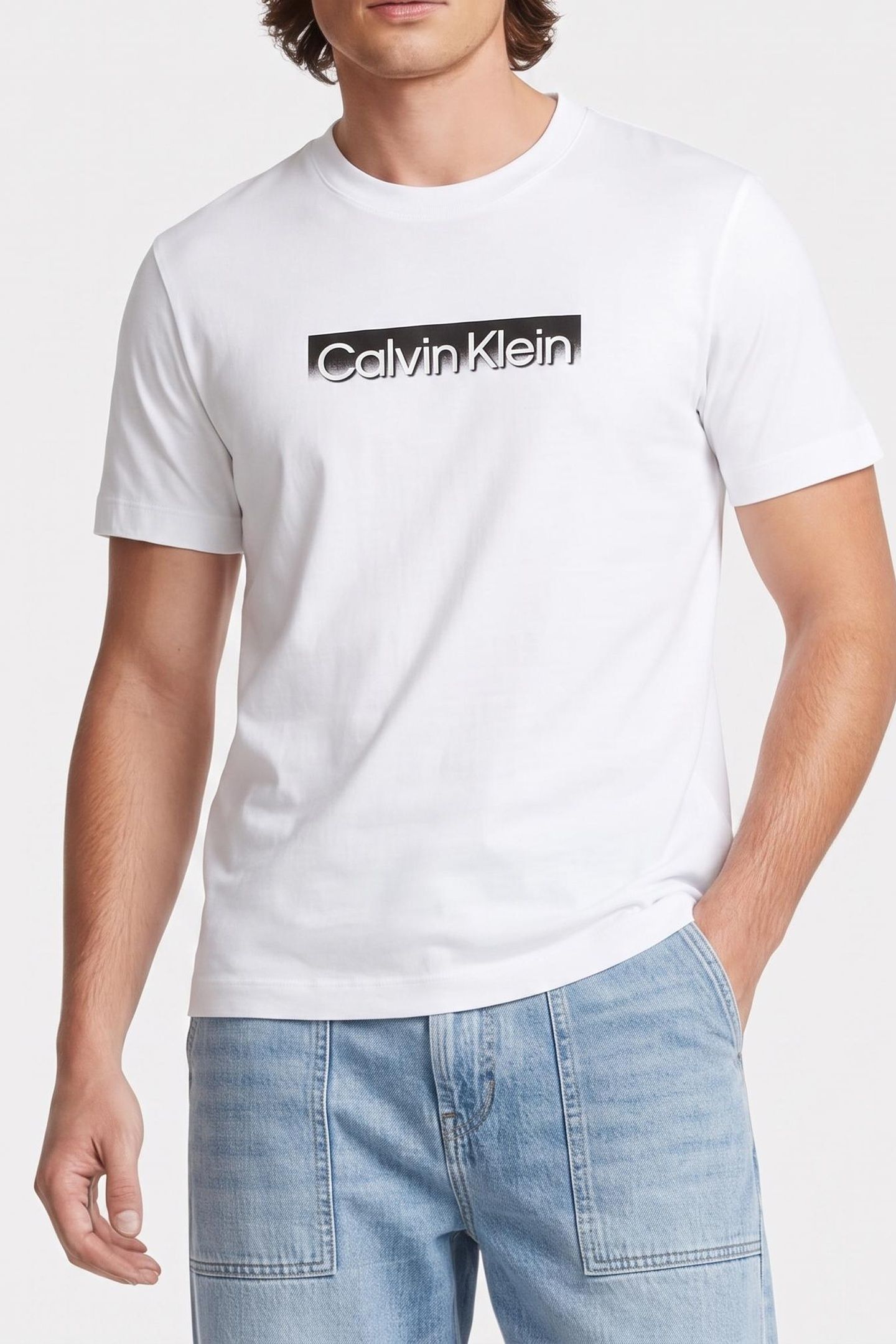 SS 20S TONAL METALLIC TEE BRIGHT WHITE 1