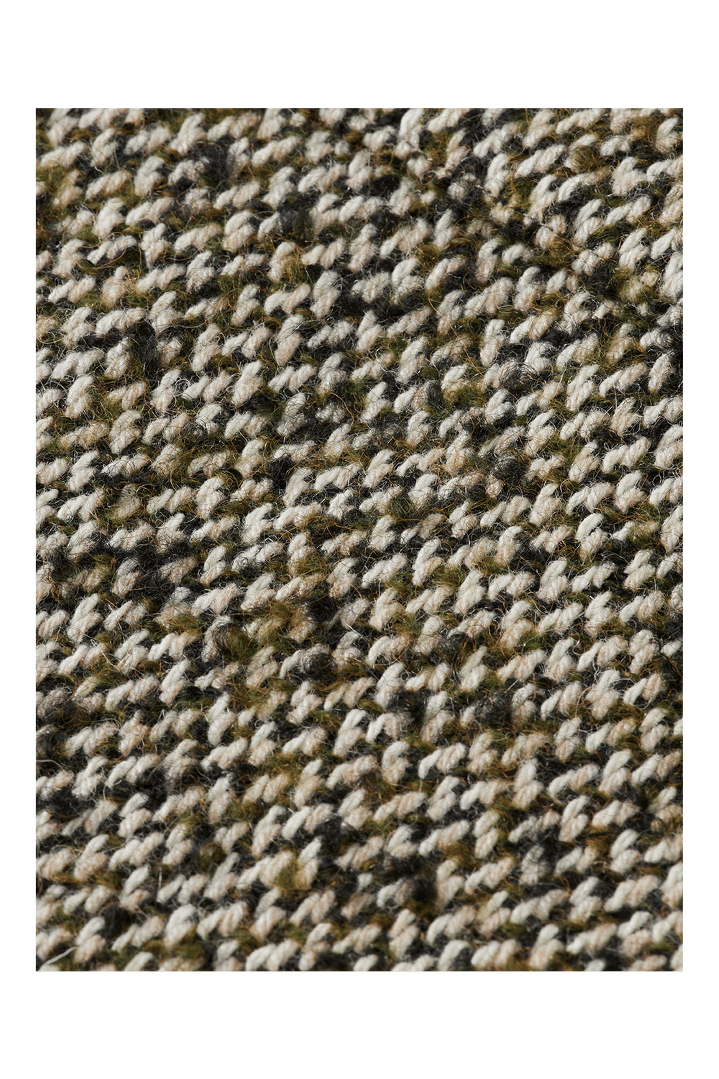MULTICOLOURED TWEED WOOL-BLEND OVERSHIRT GREEN / BEIGE TWEED 5