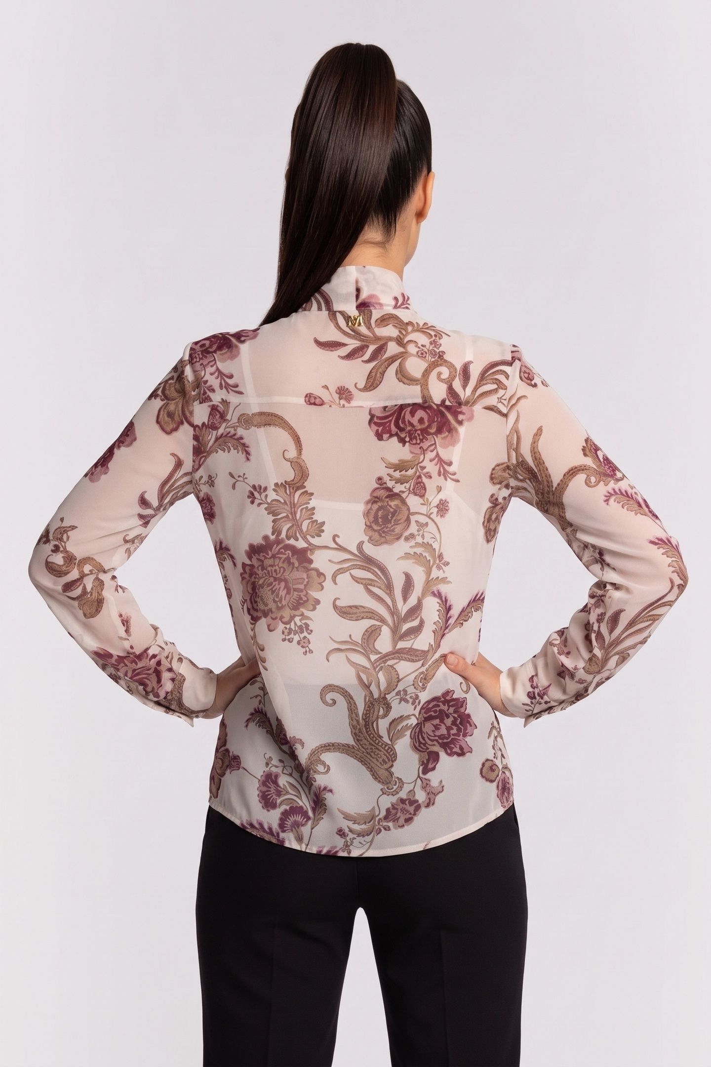 VERITY BOW LS BLOUSE FLORAL PAYSLEY ICE C 2