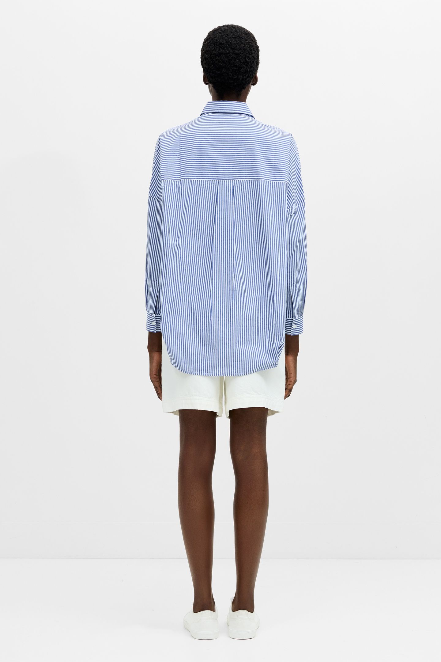 STRIPE POPLIN L/S POPOVER BLUE/WHITE 2