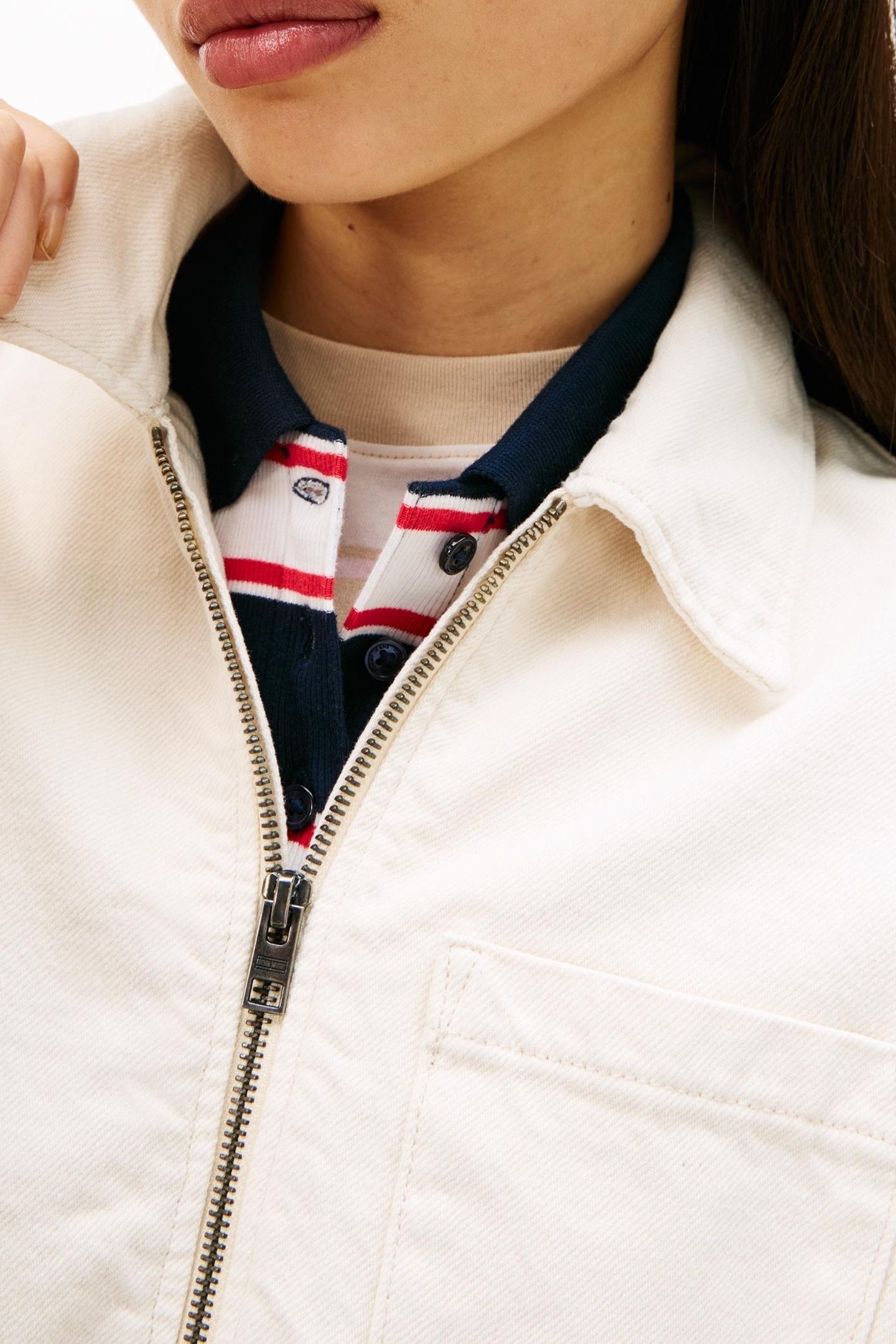 BLOUSON DENIM WHITE 5