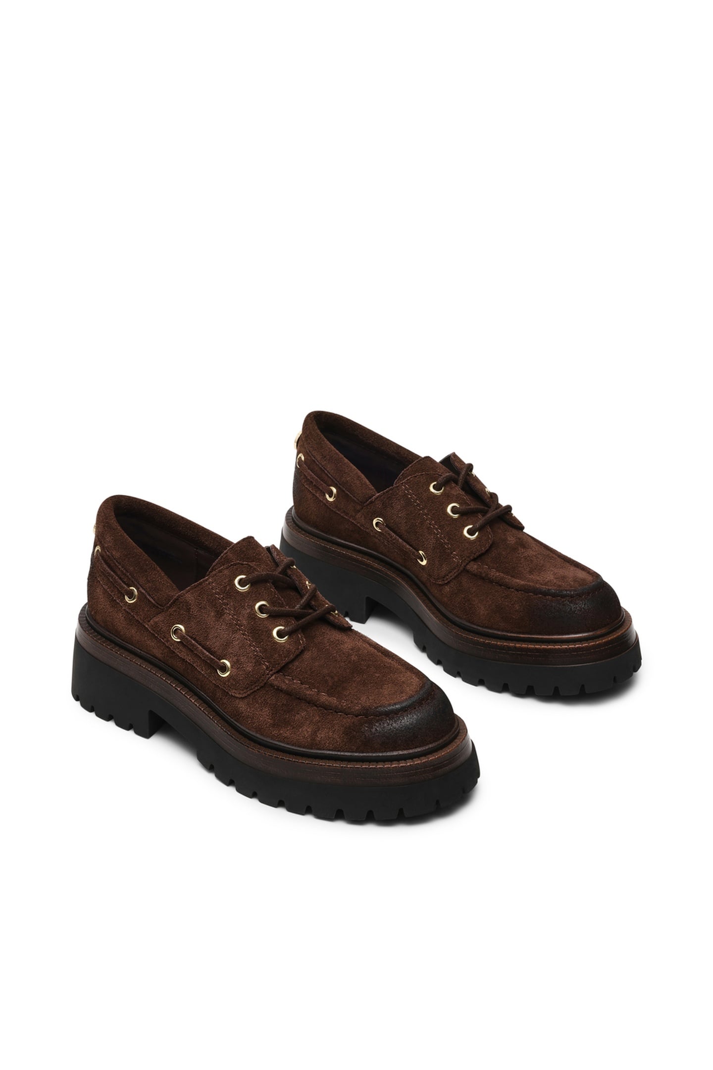 DETROIT FLAT SHOES BROWN SUEDE 2
