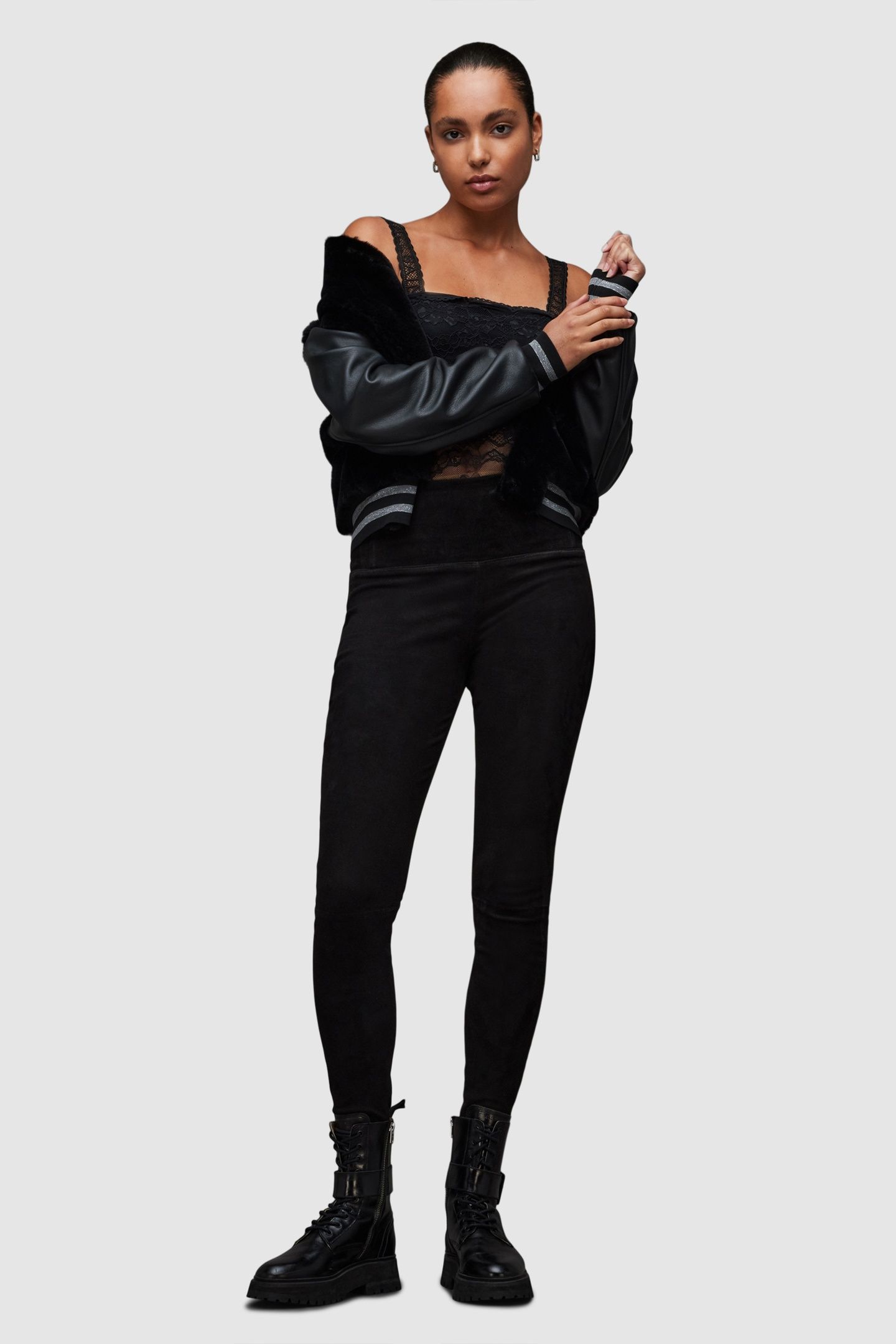 CORA SUEDE LEGGING BLACK 1