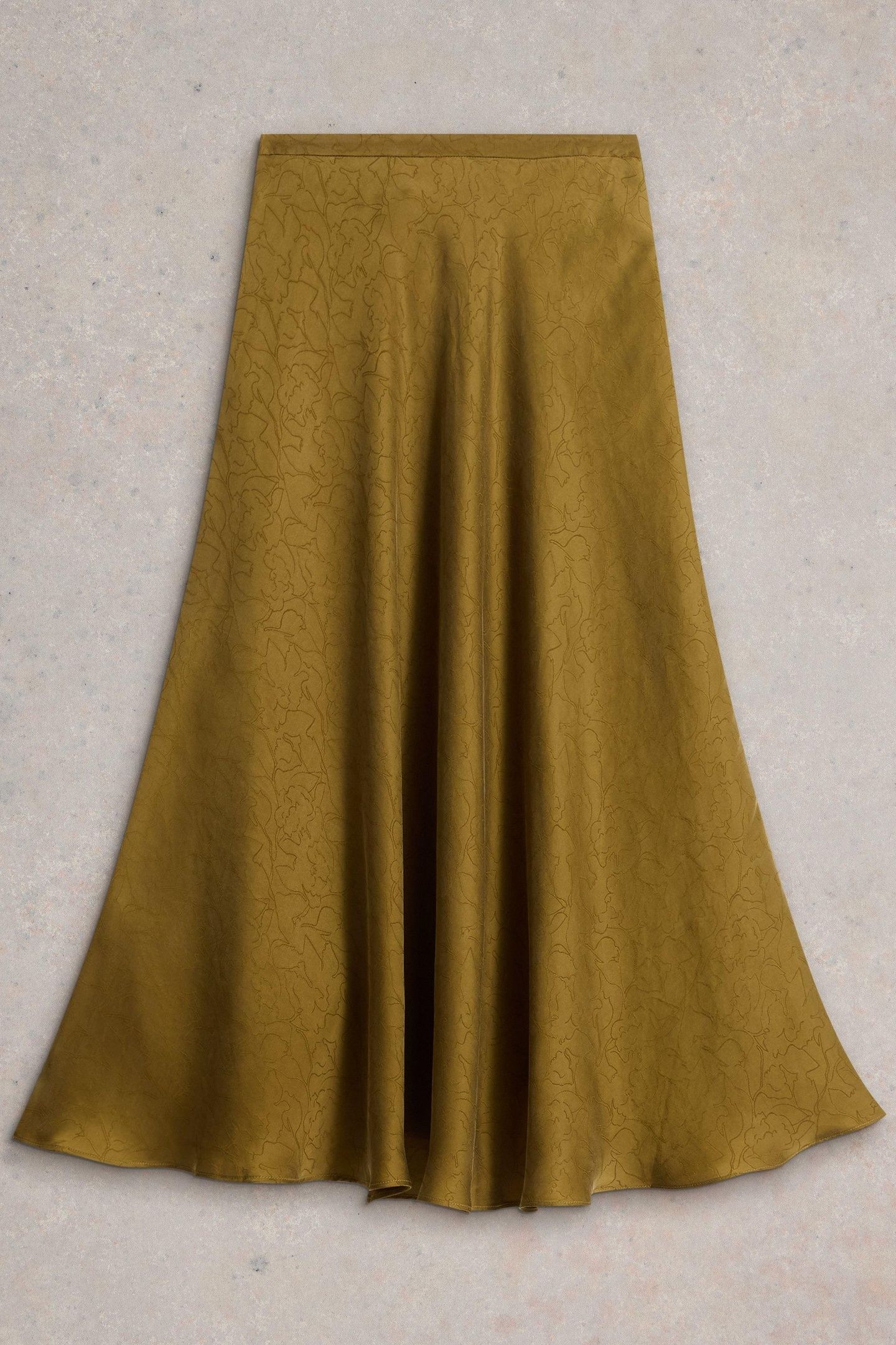 DARCY BIAS CUT SKIRT KHAKI GREEN 4