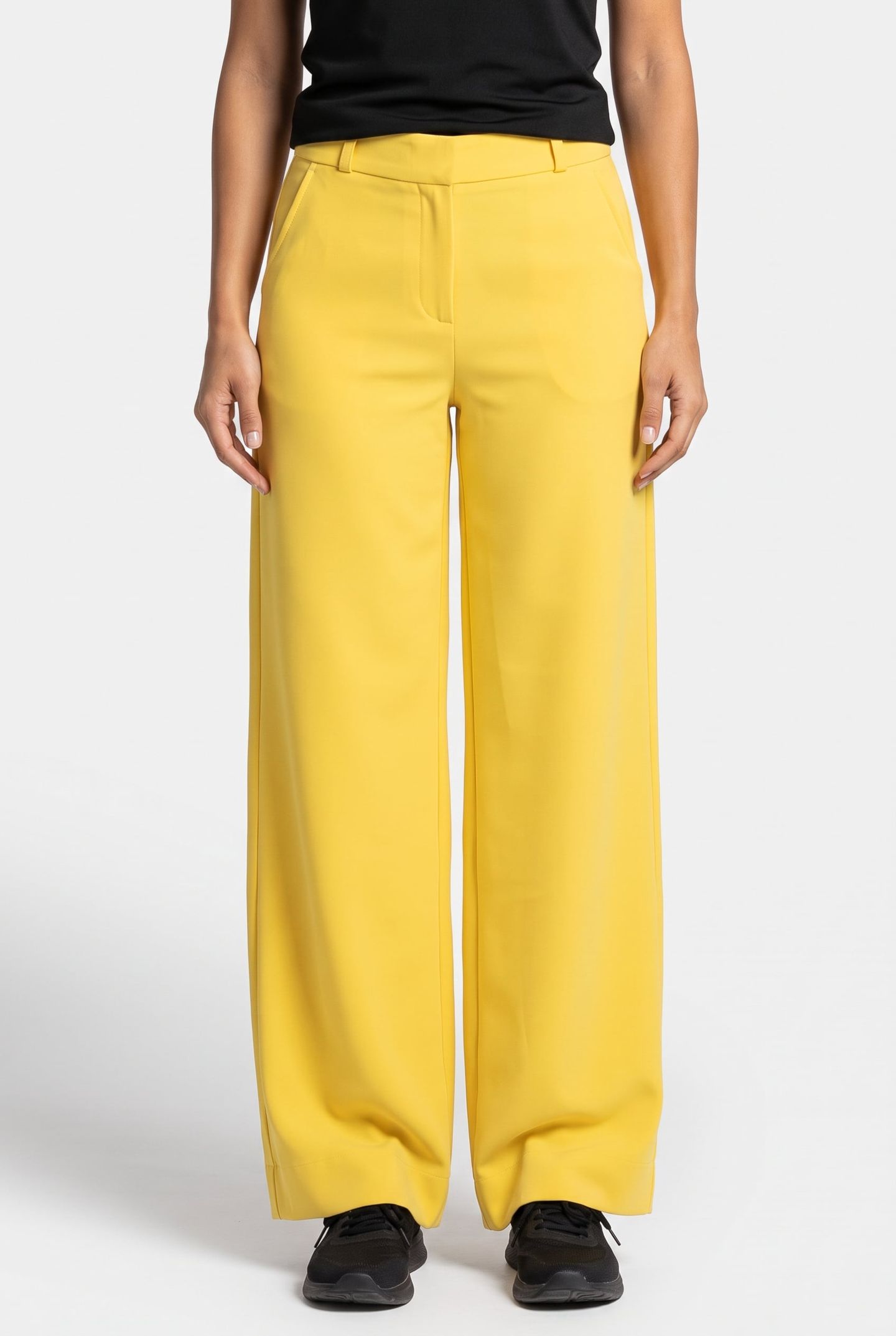 LEXIE BONDED TROUSERS GOLDEN YELLOW 1