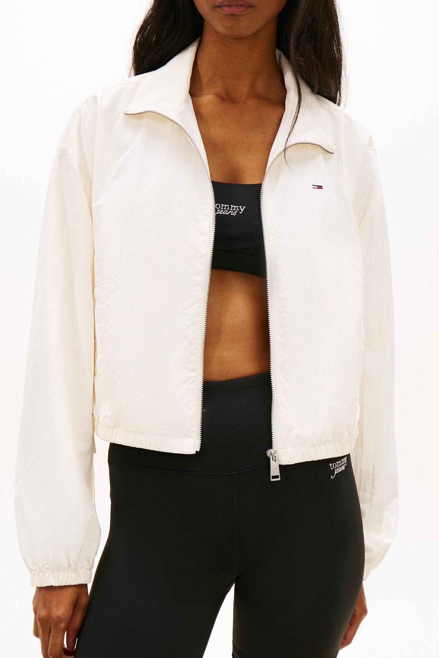 TIE SIDE HIGH NECK JACKET ANCIENT WHITE 1