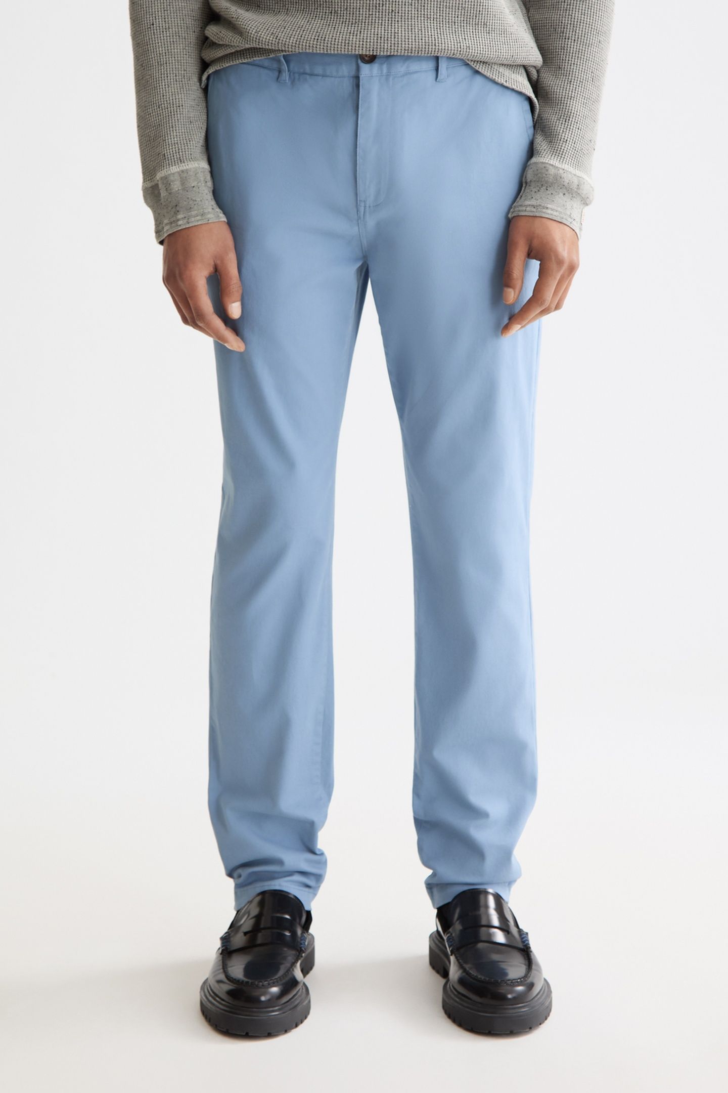 SEASONAL CORE - STUART - SLIM-FIT WASHED COTTON BLEND CHINO  1