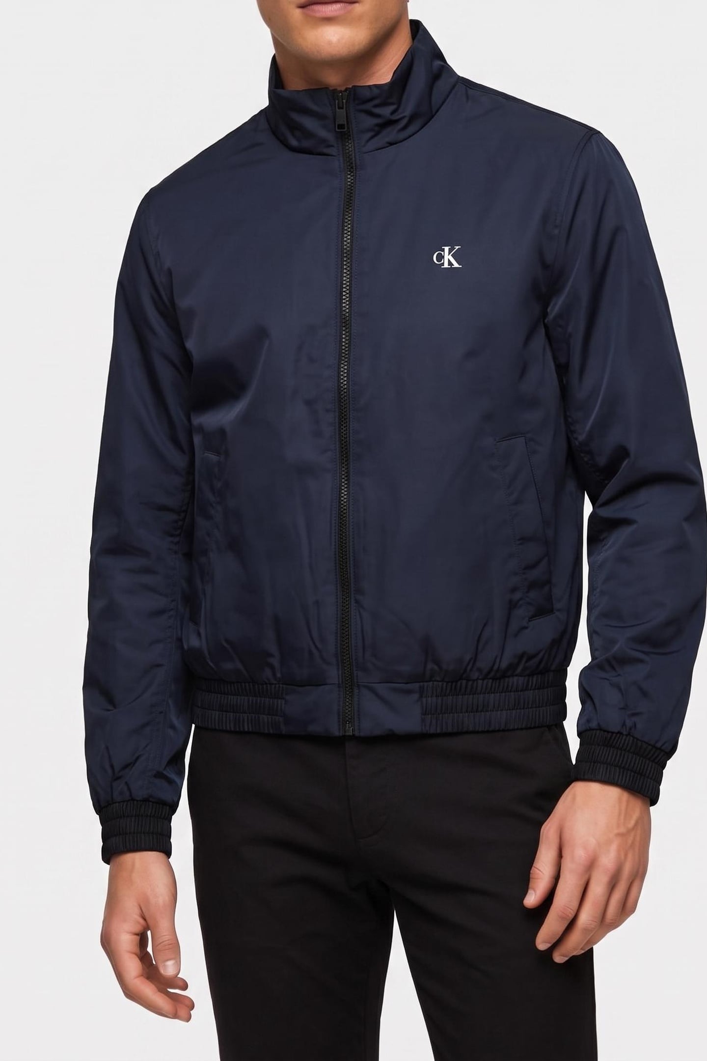 LONG SLEEVE PADDED HARRINGTON DARK SAPPHIRE 1