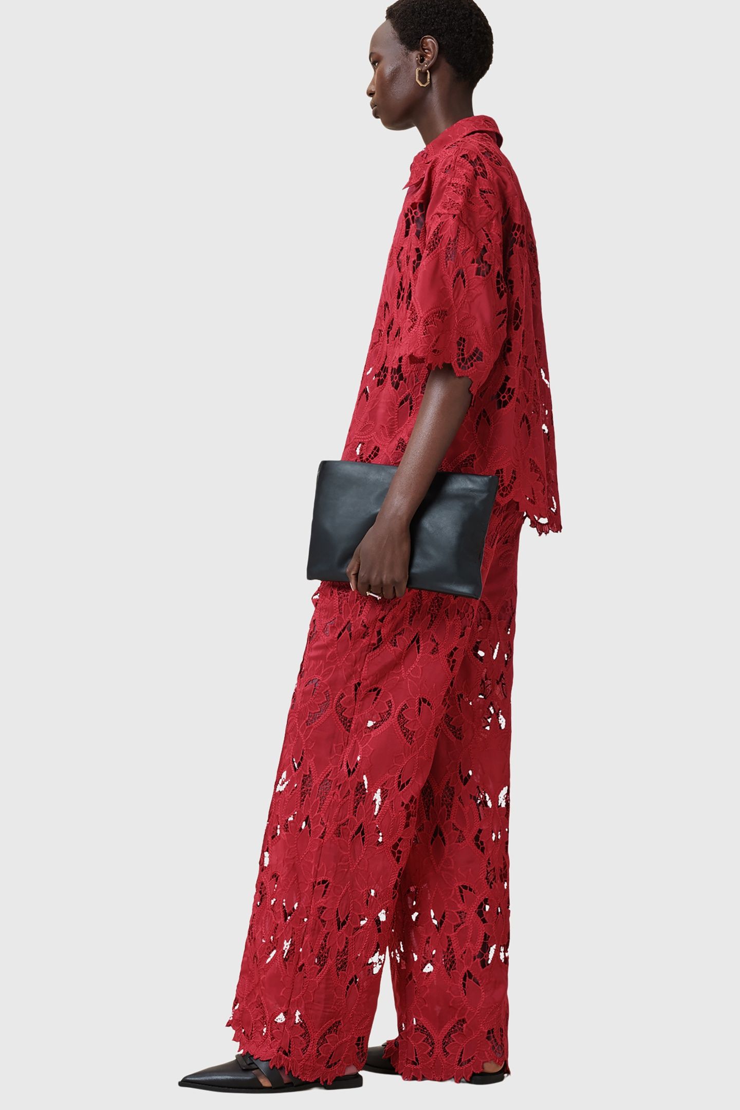 CHARLI EMB SHIRT BURNT BRICK RED 5