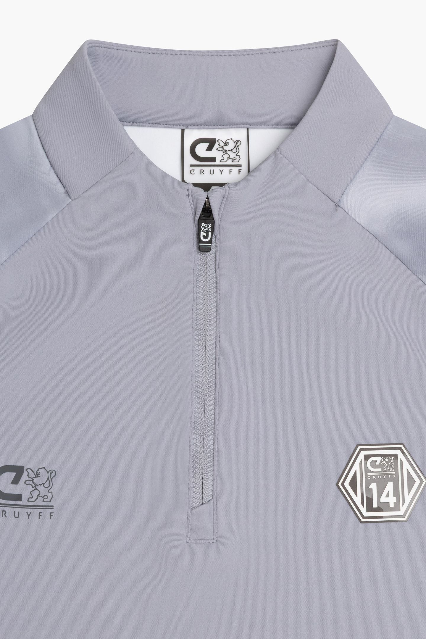 DEFENSE 1/4 ZIP TOP LIGHT GREY 3